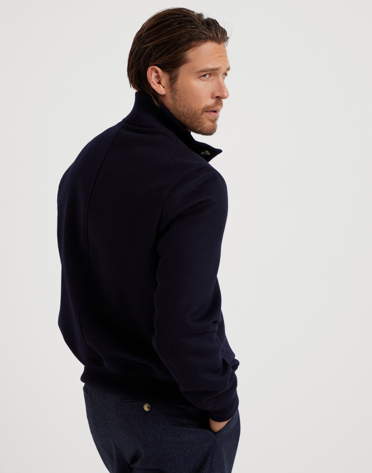 Double beaver bomber jacket