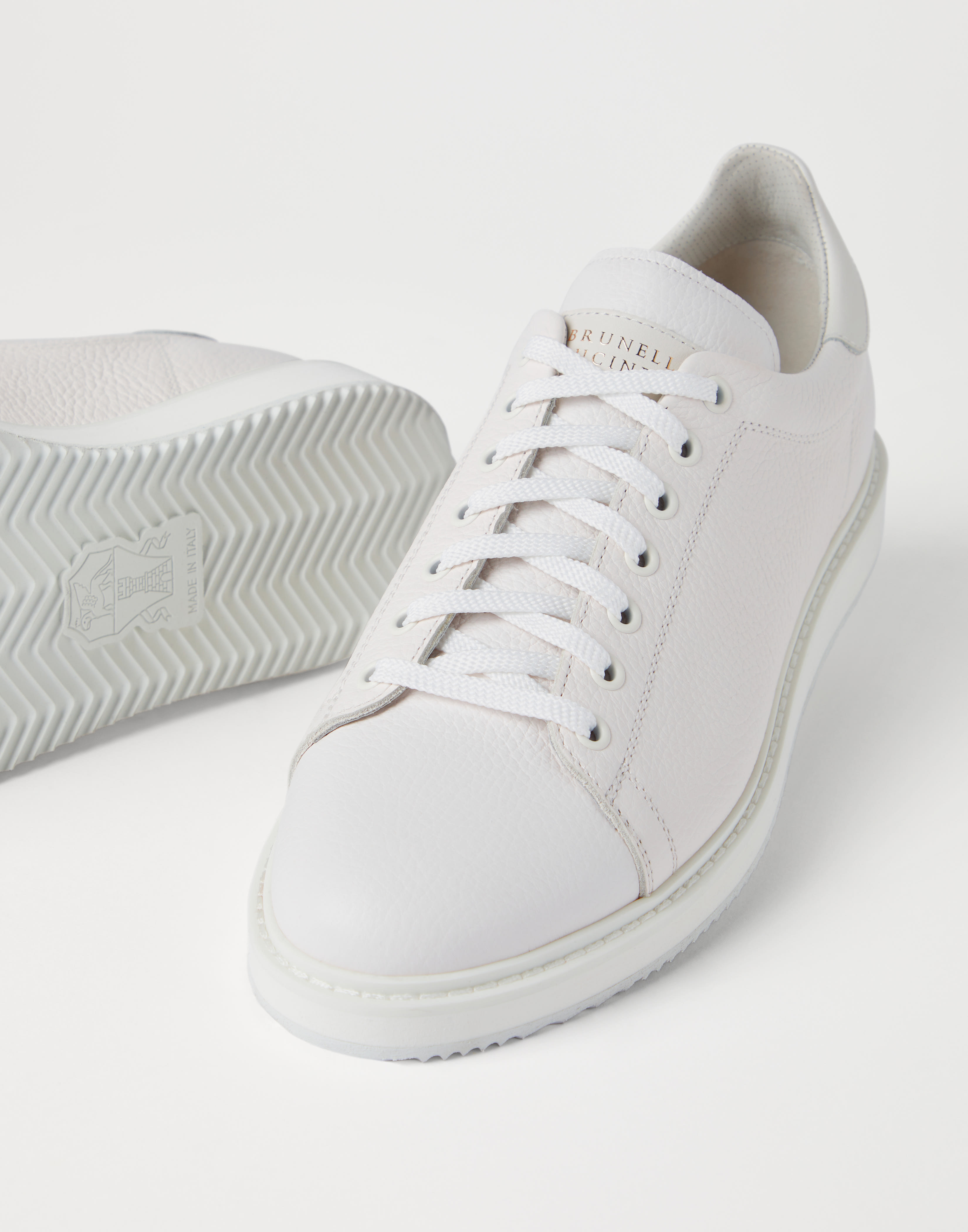 Calfskin sneakers White Man - Brunello Cucinelli