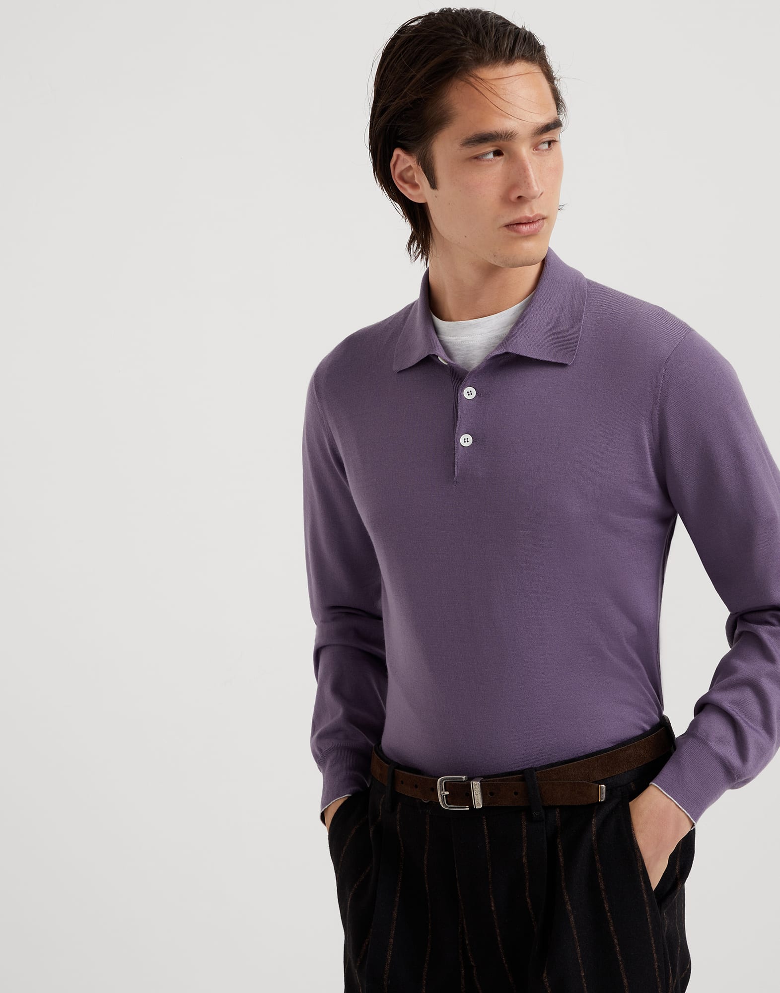 Pullover im Poloshirt-Stil