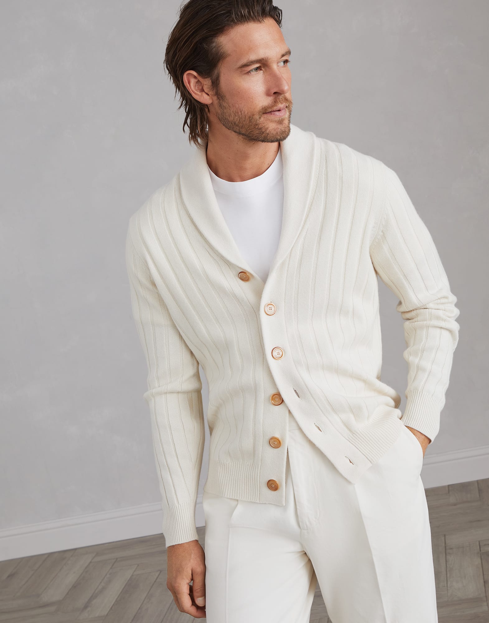 Cardigan in cashmere 242M22708106C132 Uomo Brunello Cucinelli