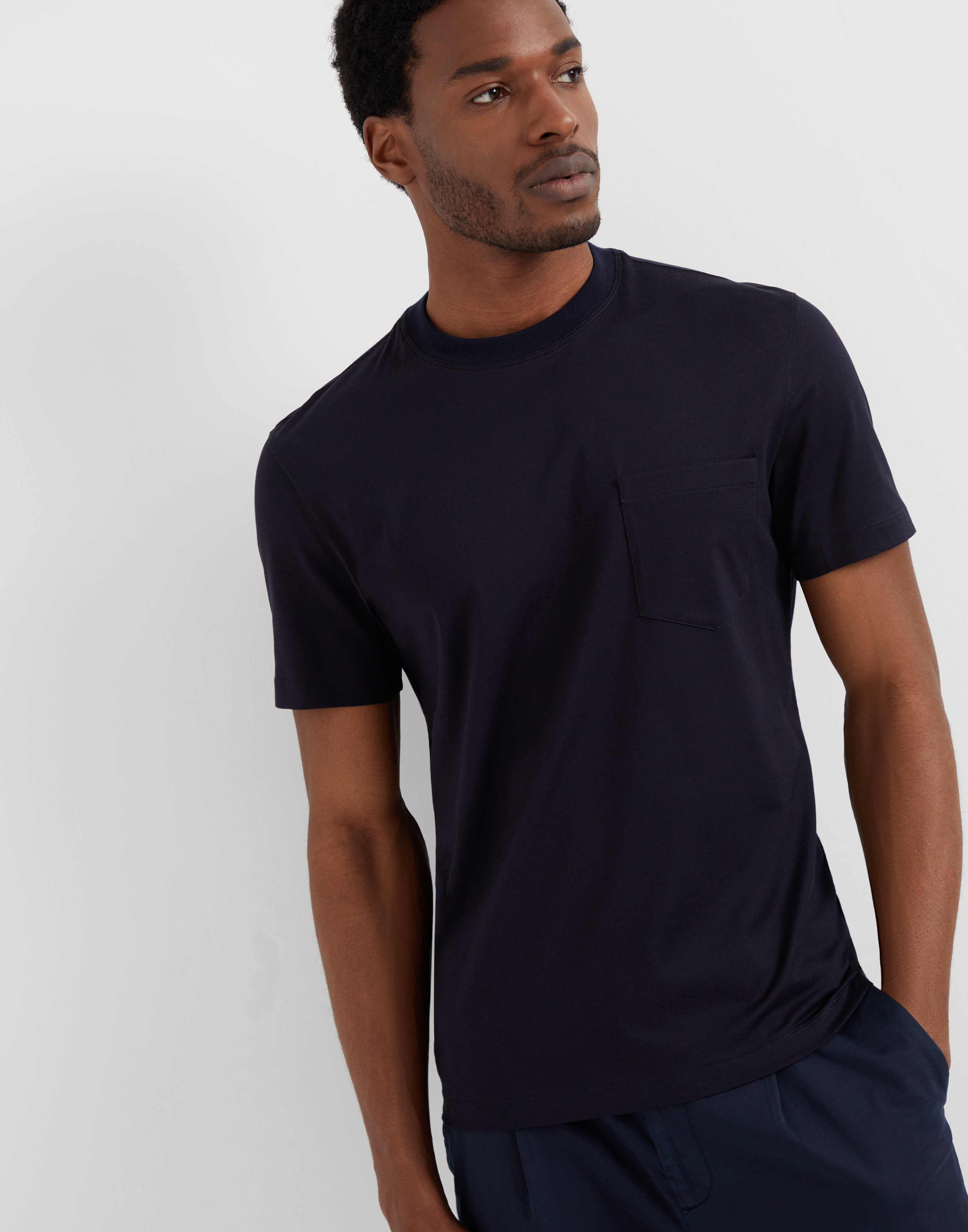 Jersey T-shirt with chest pocket
