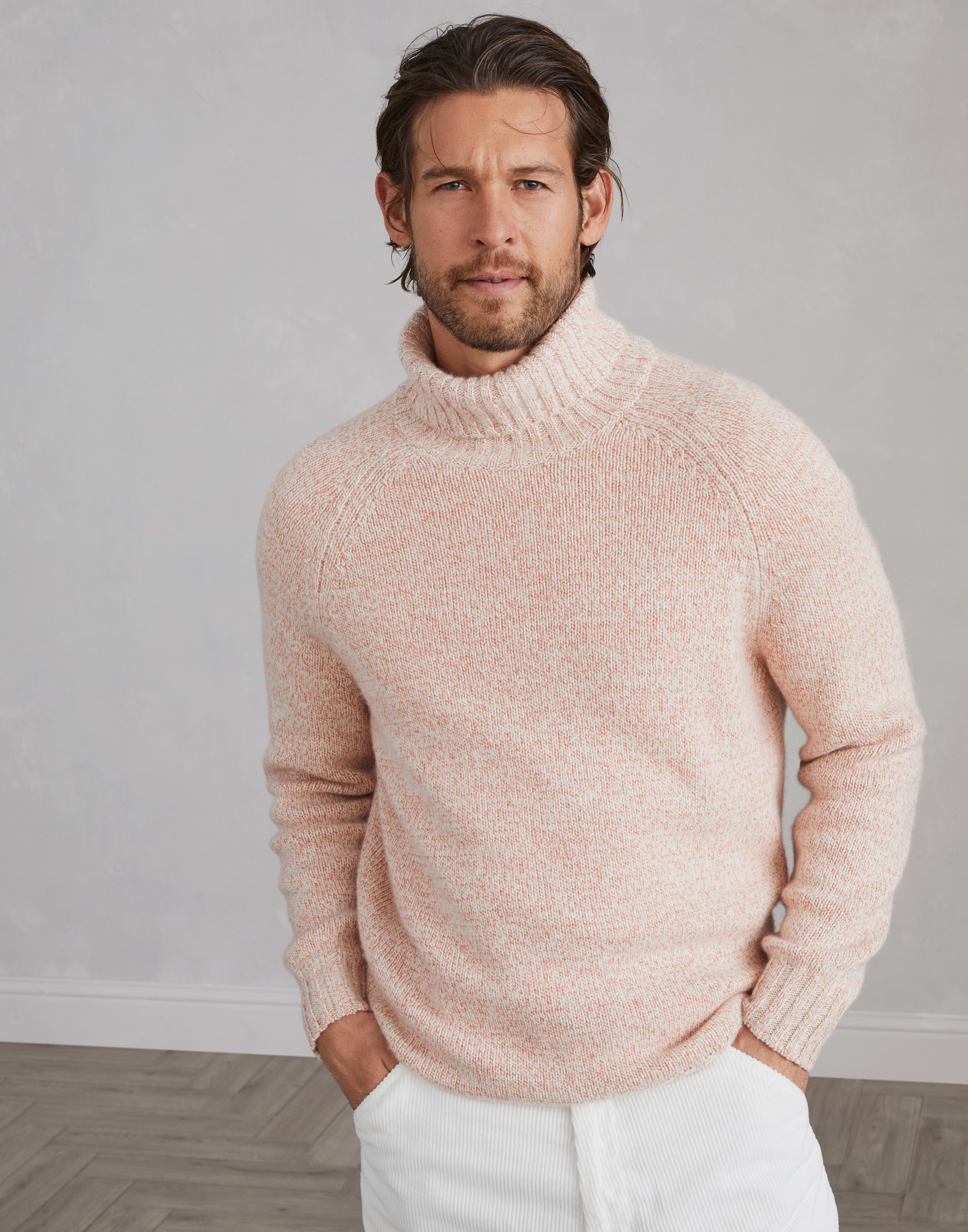 Mouliné turtleneck sweater