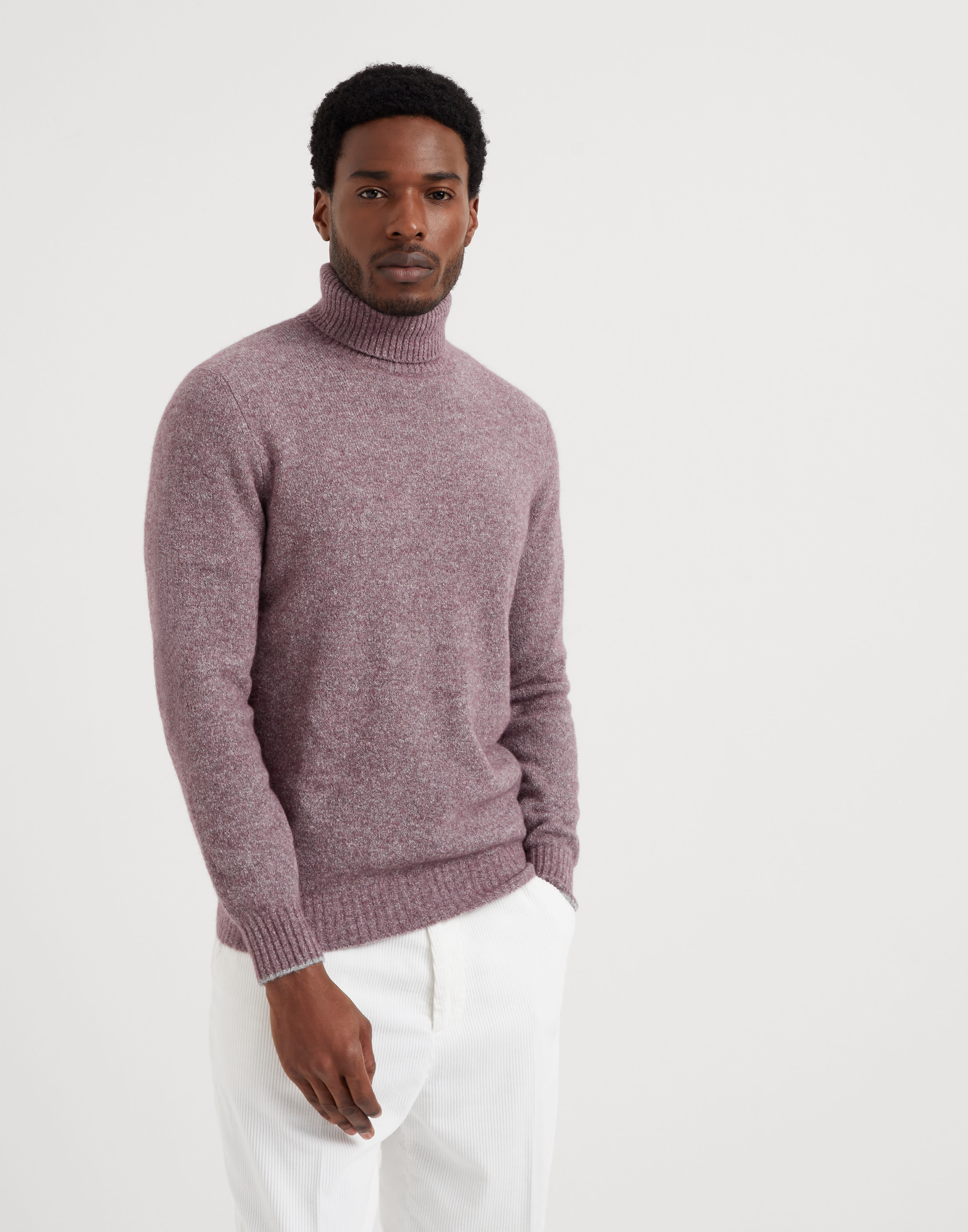 Knop yarn turtleneck sweater