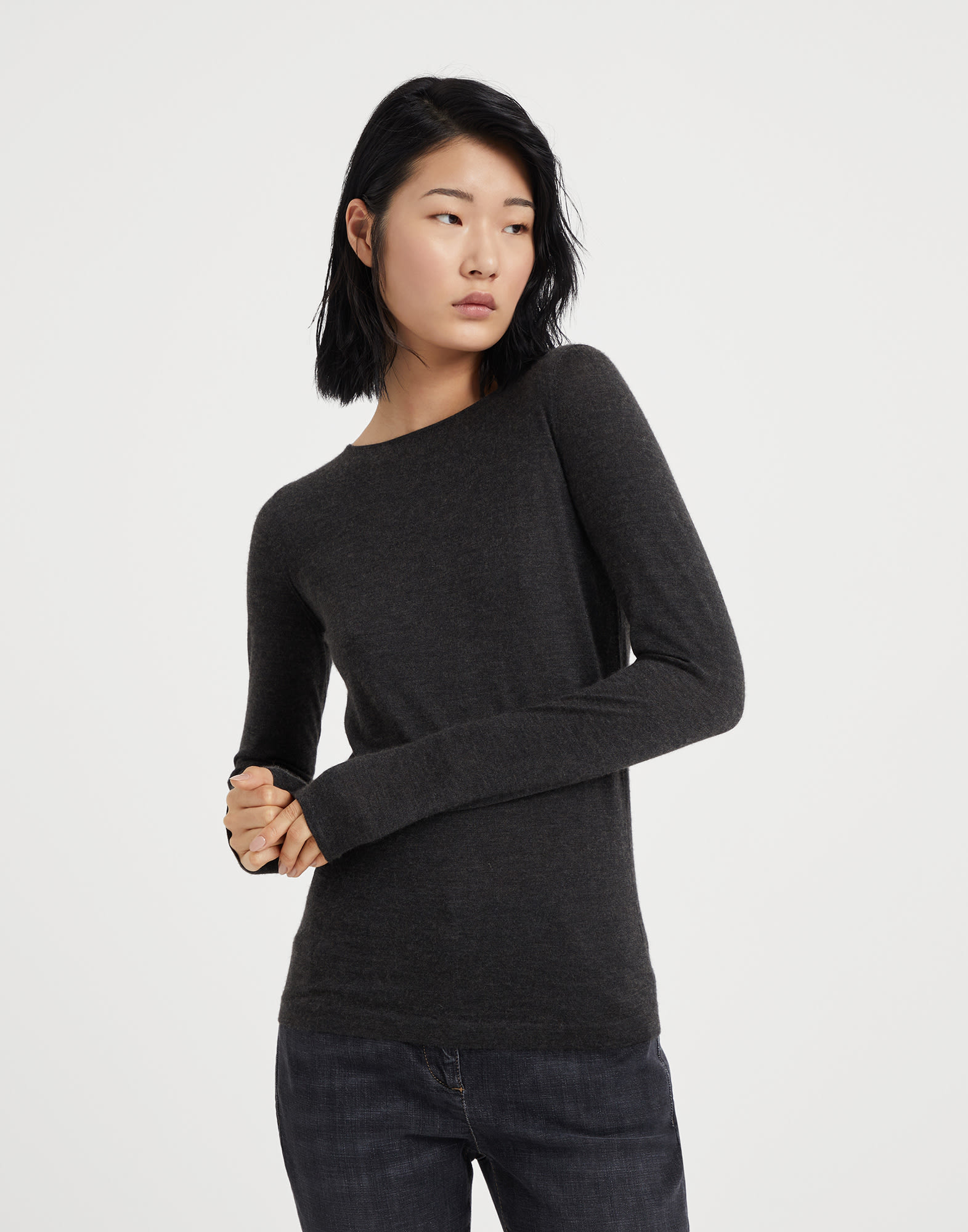 Cashmere and silk sweater