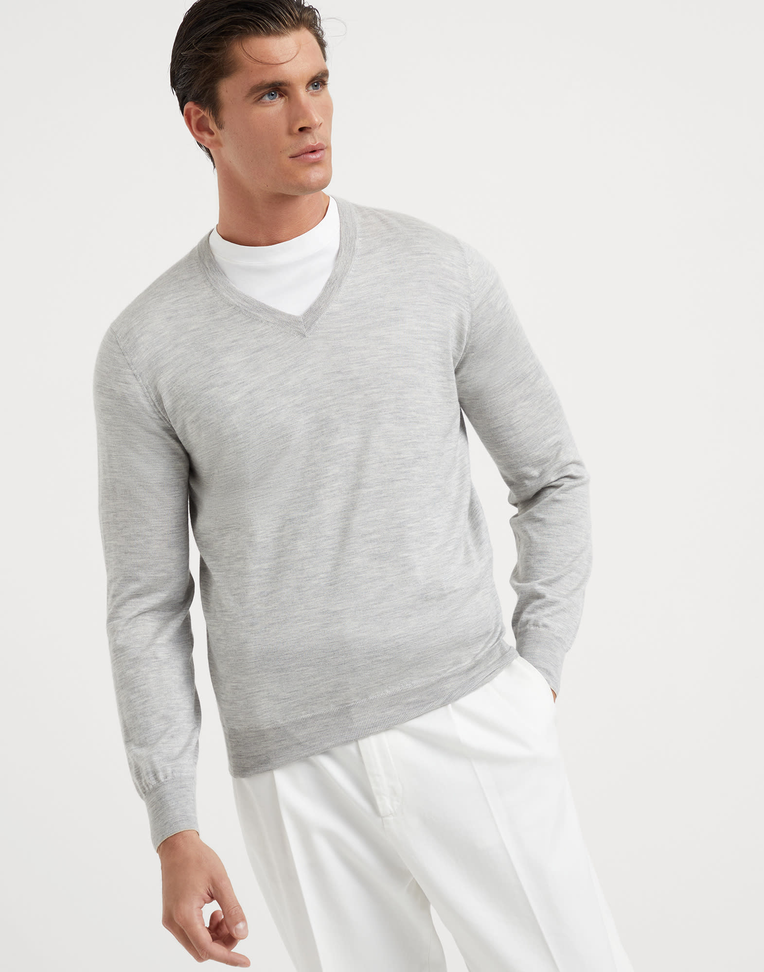 Cashmere and silk sweater discount