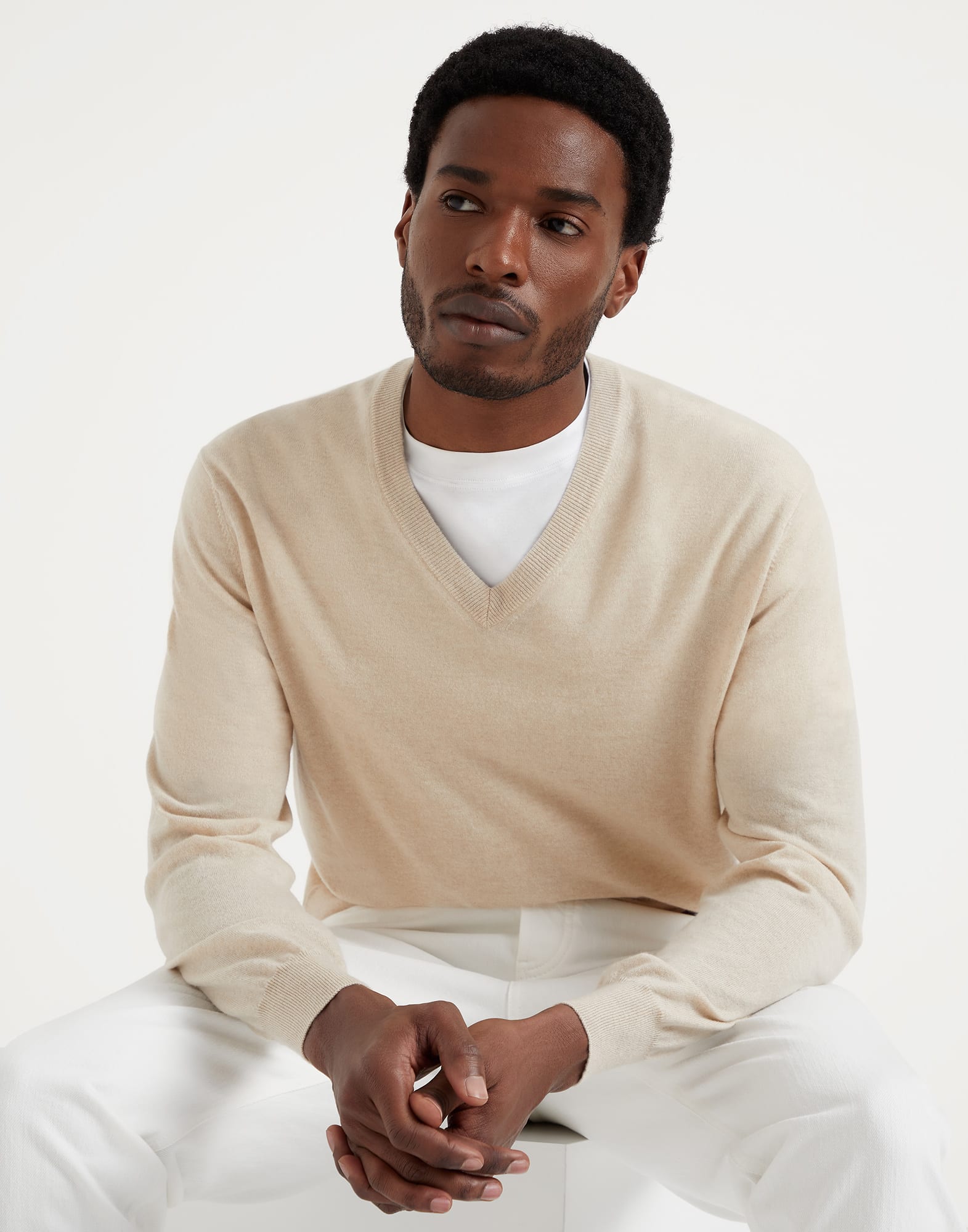 Cashmere Lithe yarn sweater (242M2Q00162CG21710) for Man Cashmere Lithe yarn sweater (242M2Q00162CG21710) for Man