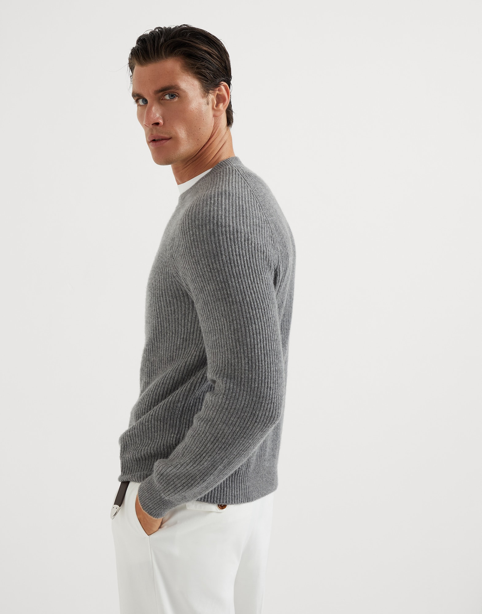 English Rib knit sweater (242M2274100CO312) for Man | Brunello Cucinelli