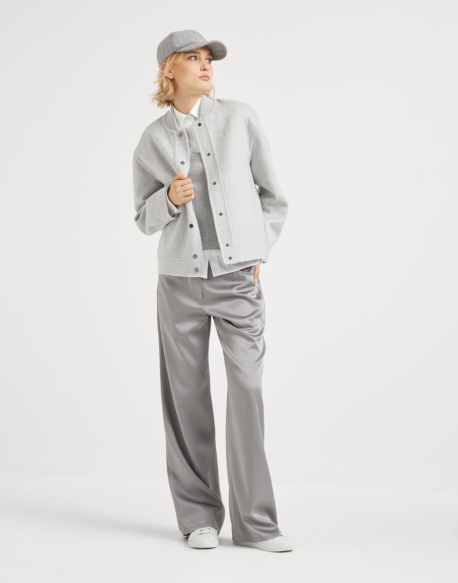 ハンドクラフト ボンバージャケット (242MD5037937C07206) for レディース | Brunello Cucinelli