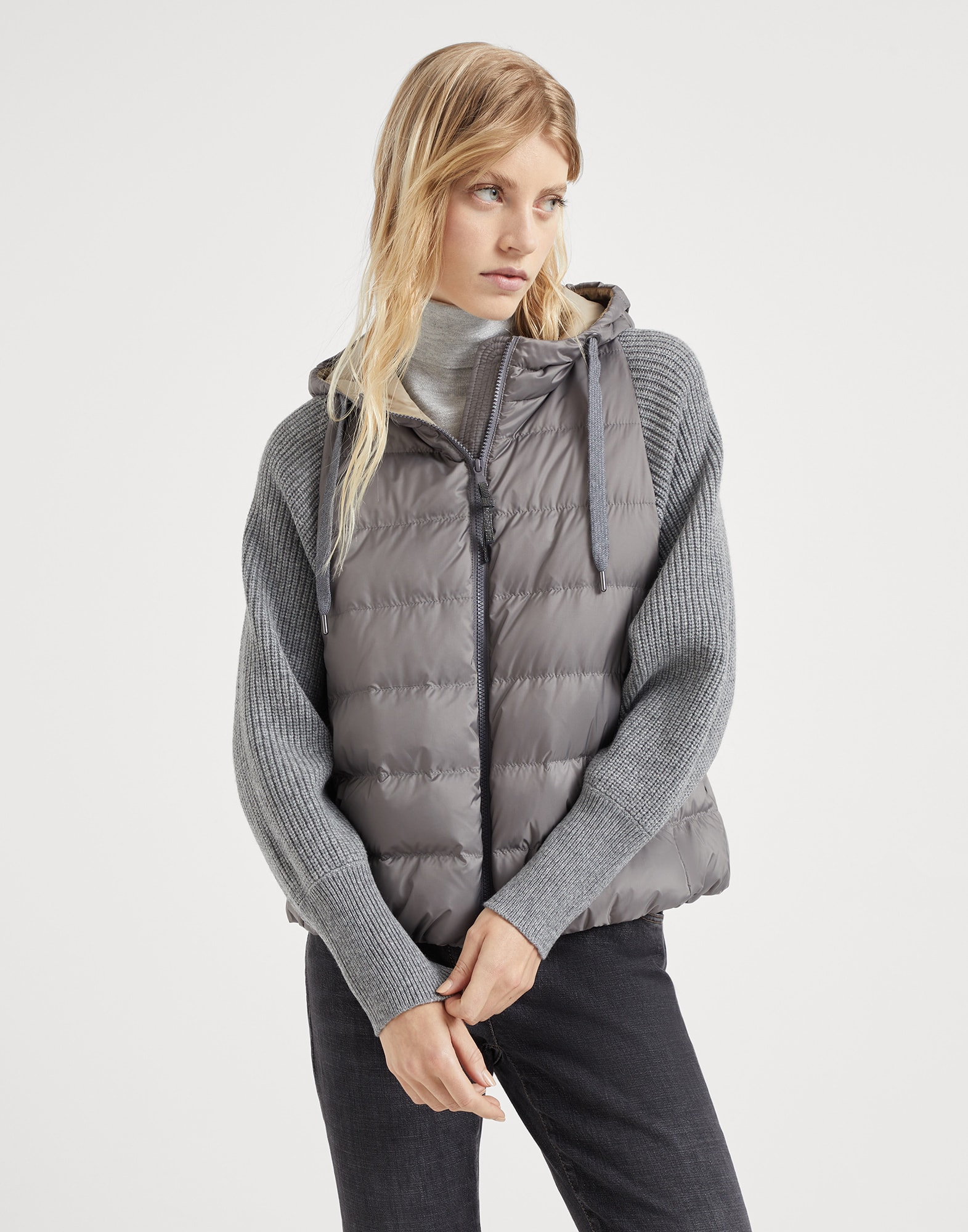 Knit Down Jacket - Front view