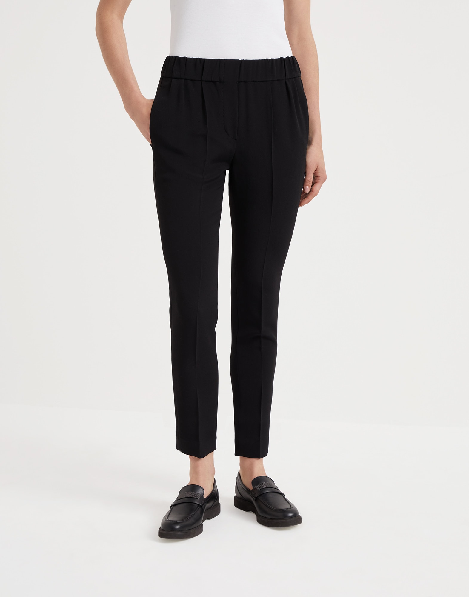 Black tailored joggers sale