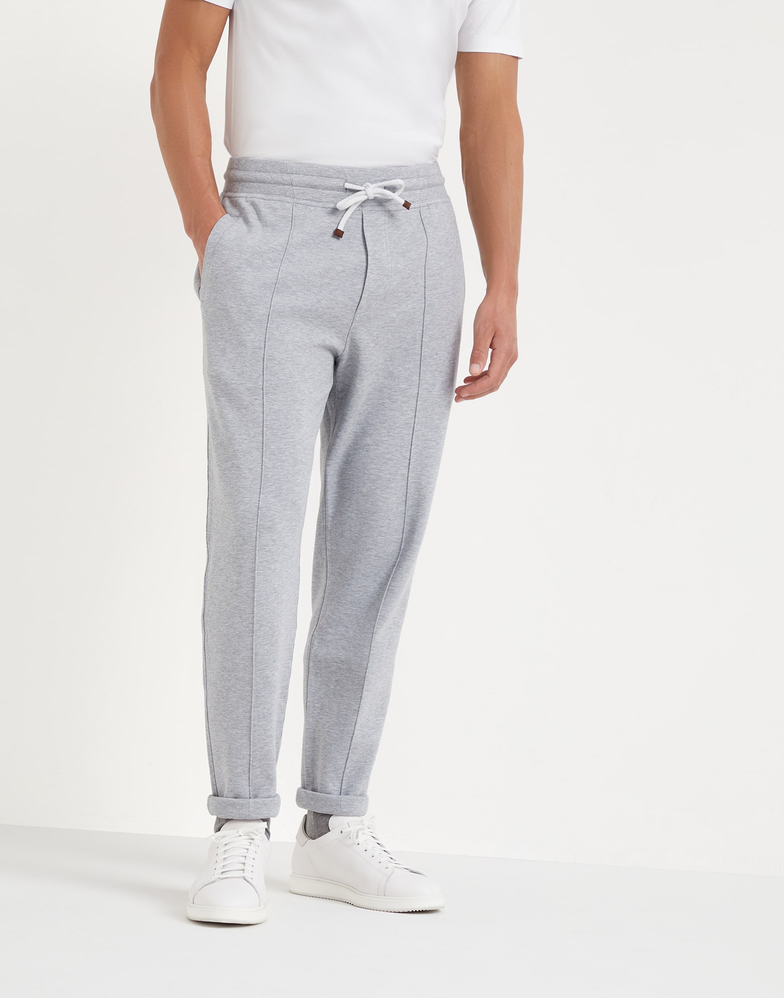 French terry trousers 242M0T353212GC930010 for Man Brunello Cucinelli