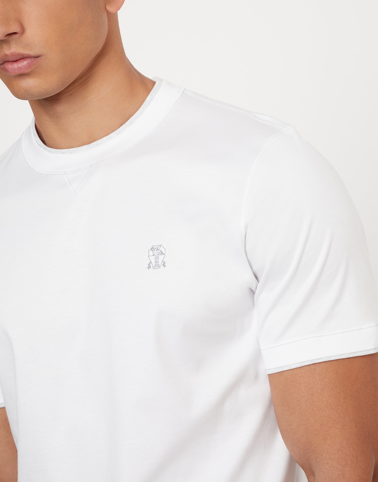 T-shirt with faux-layering (242M0B137451GCB42209) for Man