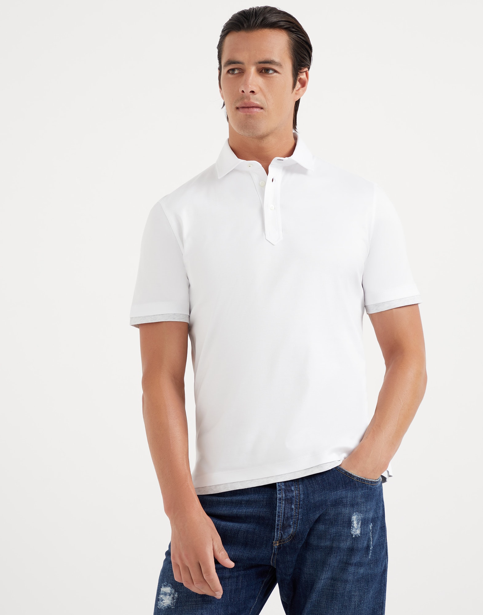 ブルネロクチネリポロシャツBRUNELLO CUCINELLI ブルネロクチネリポロシャツBRUNELLO CUCINELLI