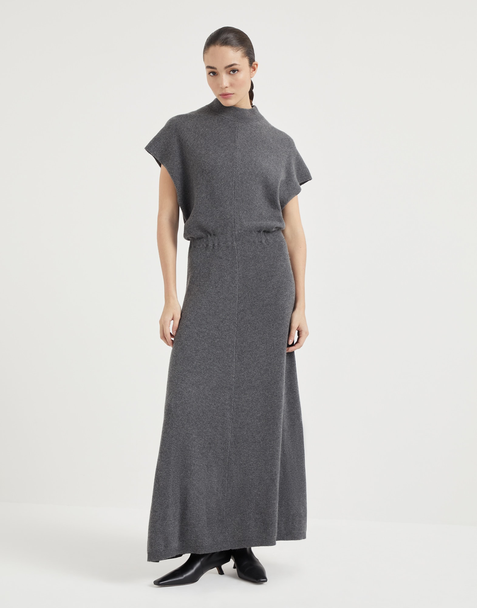 Diagonal knit dress