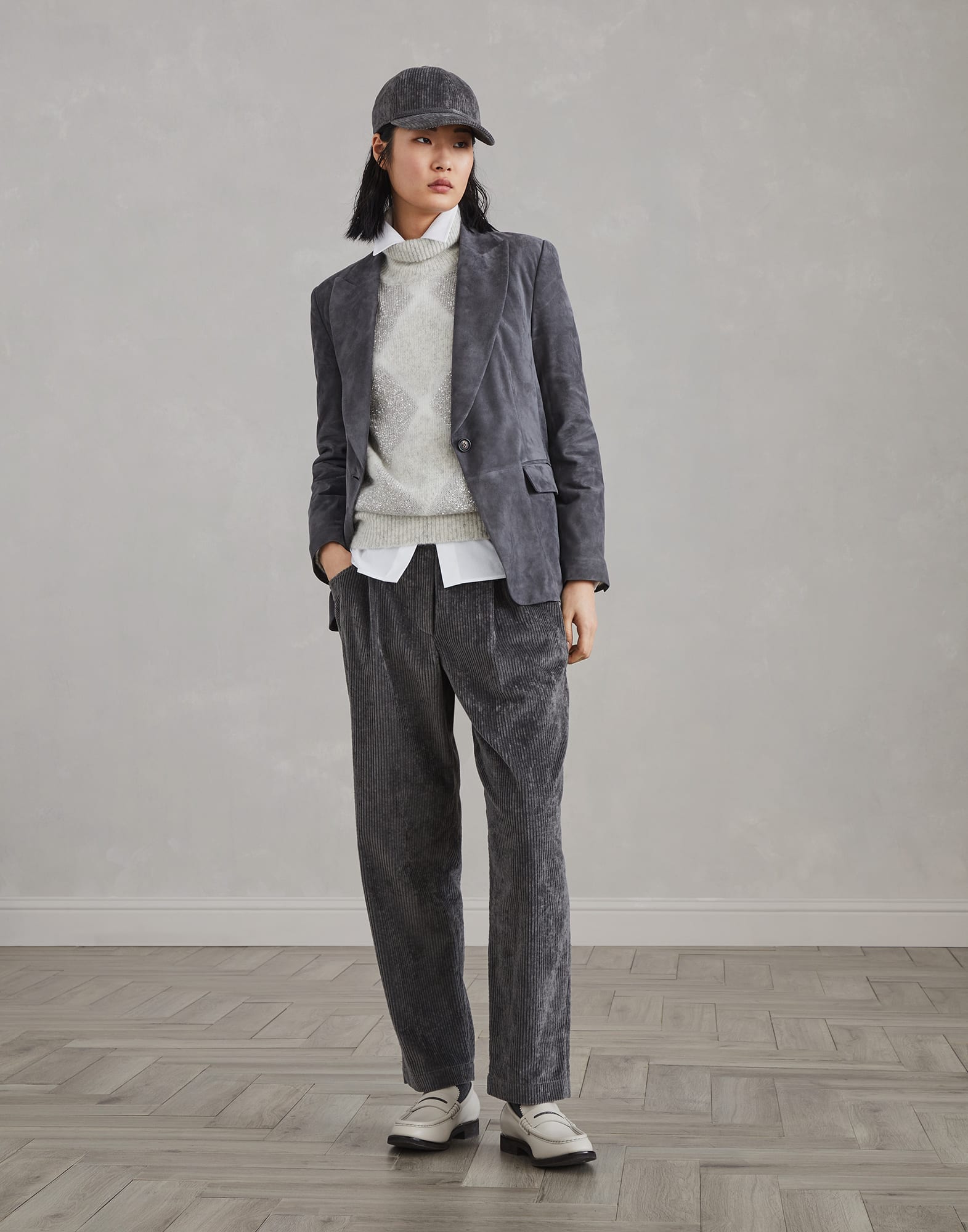 コーデュロイ バギートラウザーズ (242MD574P8773C961002) for レディース | Brunello Cucinelli