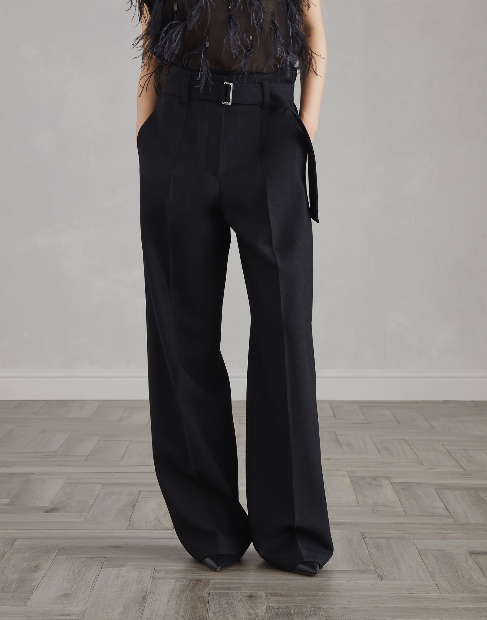 Loose Corset trousers with monili