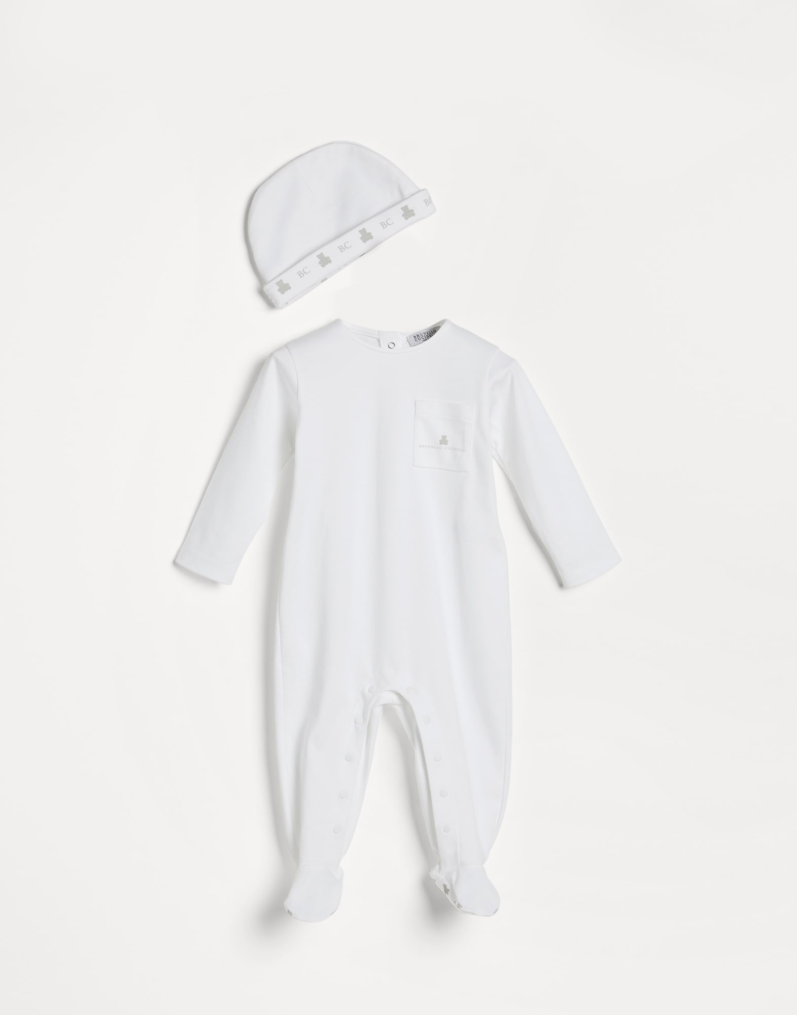 Baby Bernie coverall and hat set