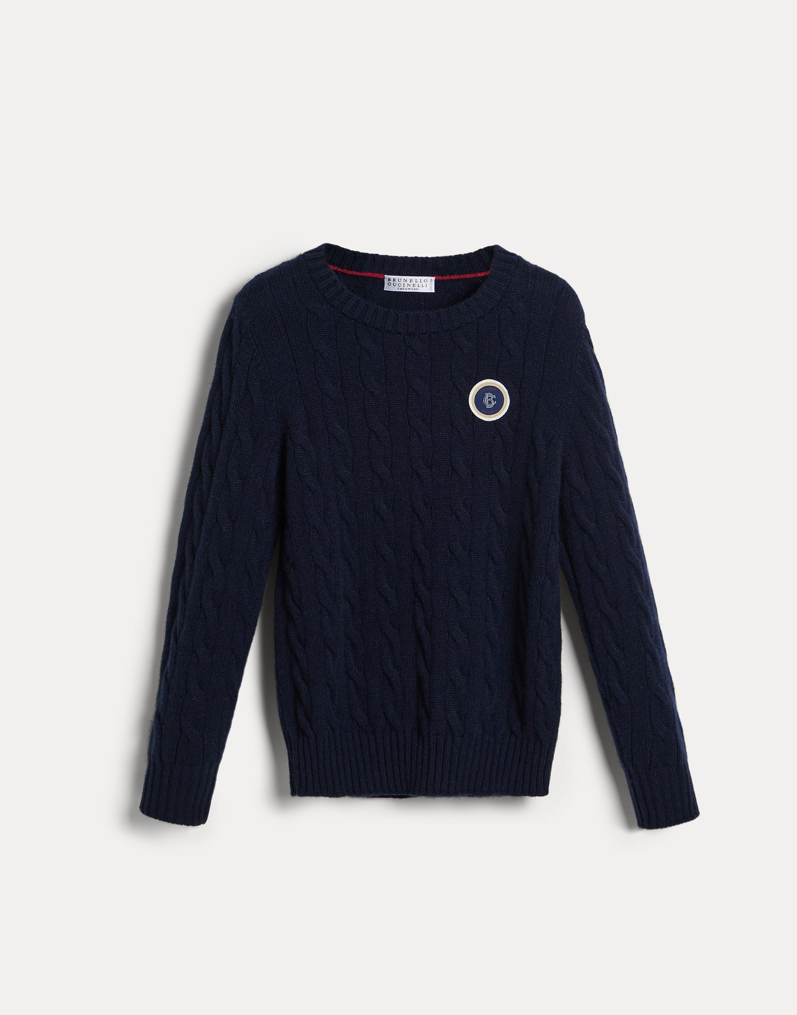 Cashmere sweater with patch