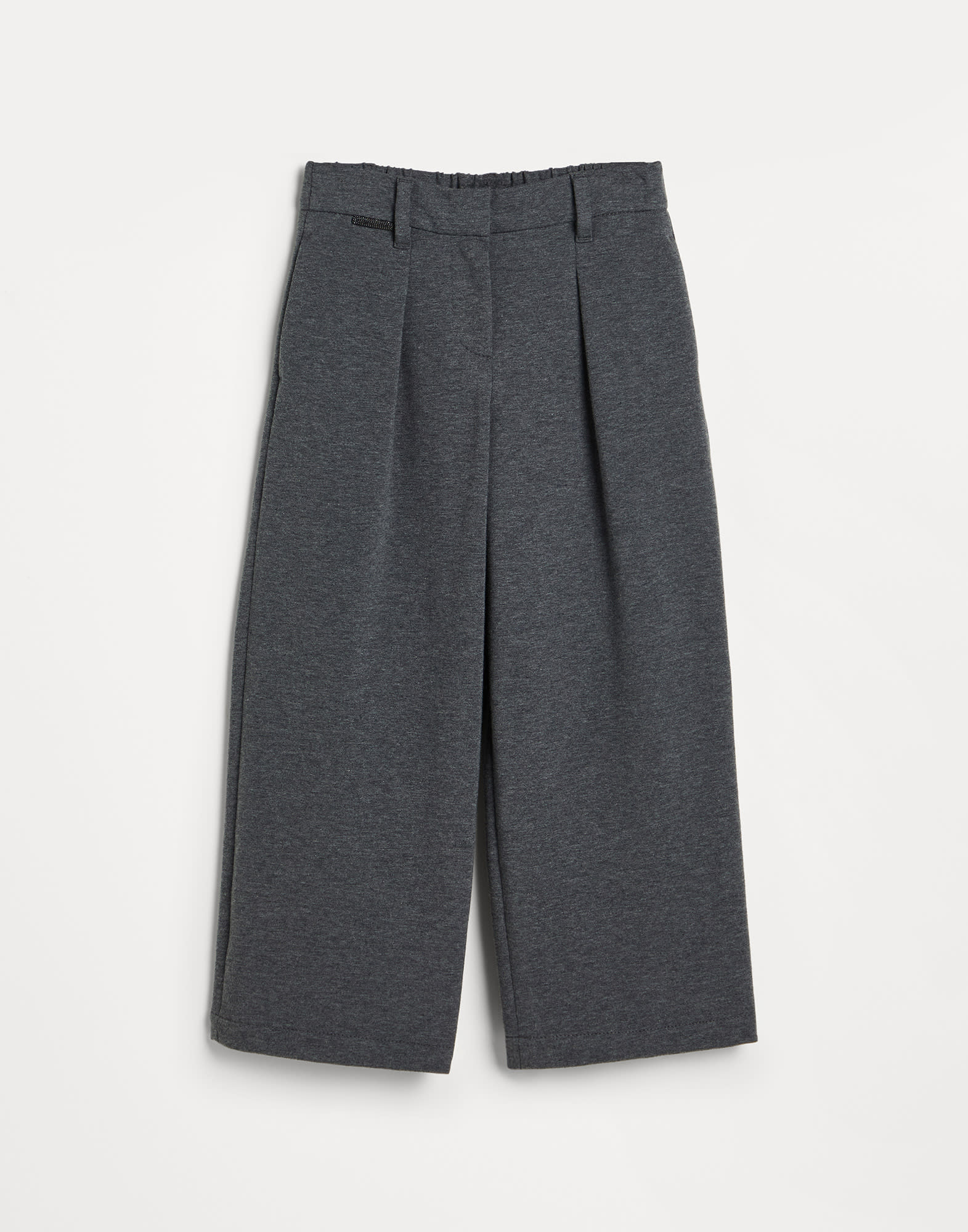 French terry A-line trousers