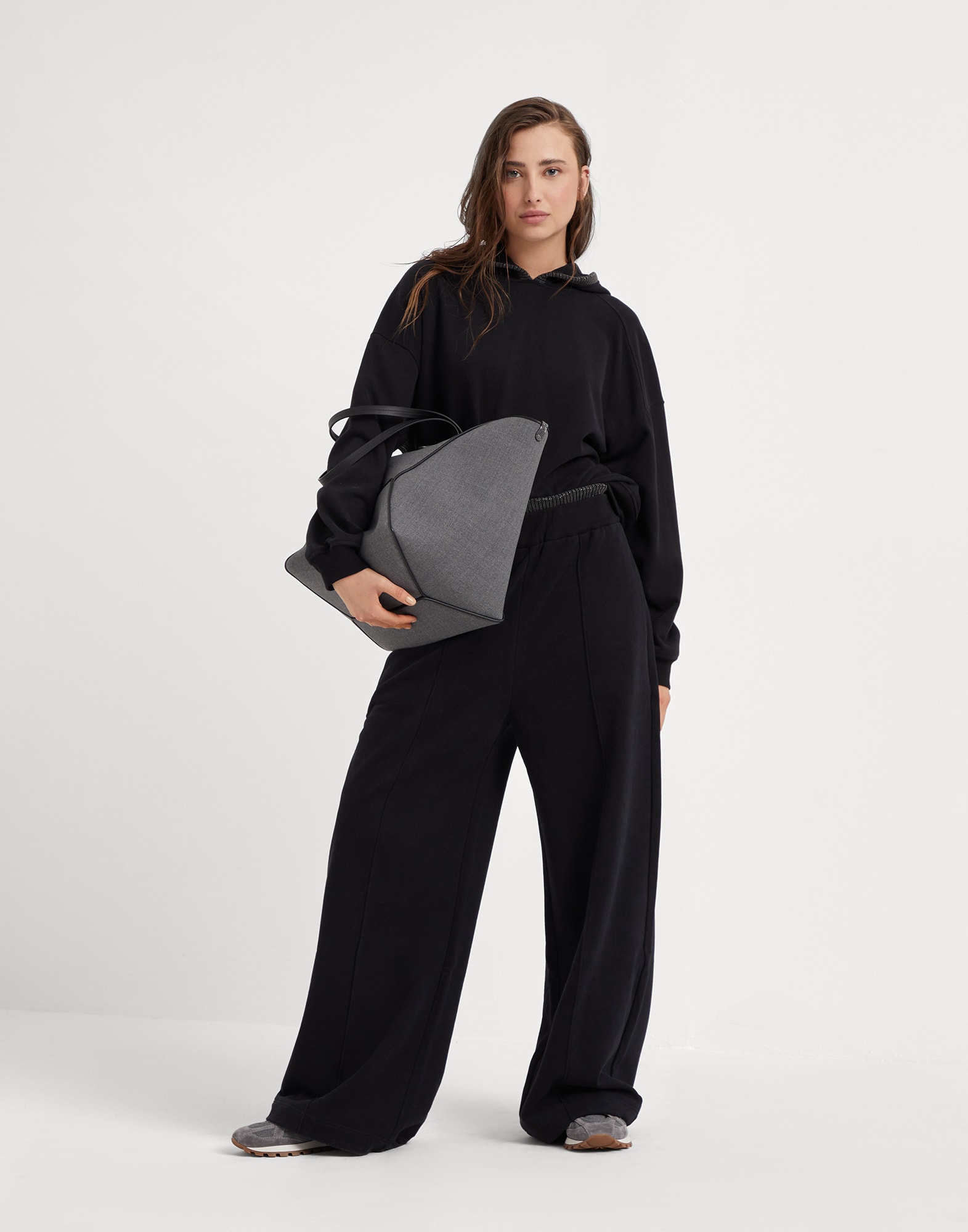 美品 BRUNELLO CUCINELLI ワイドパンツ ダークグレー パンツ