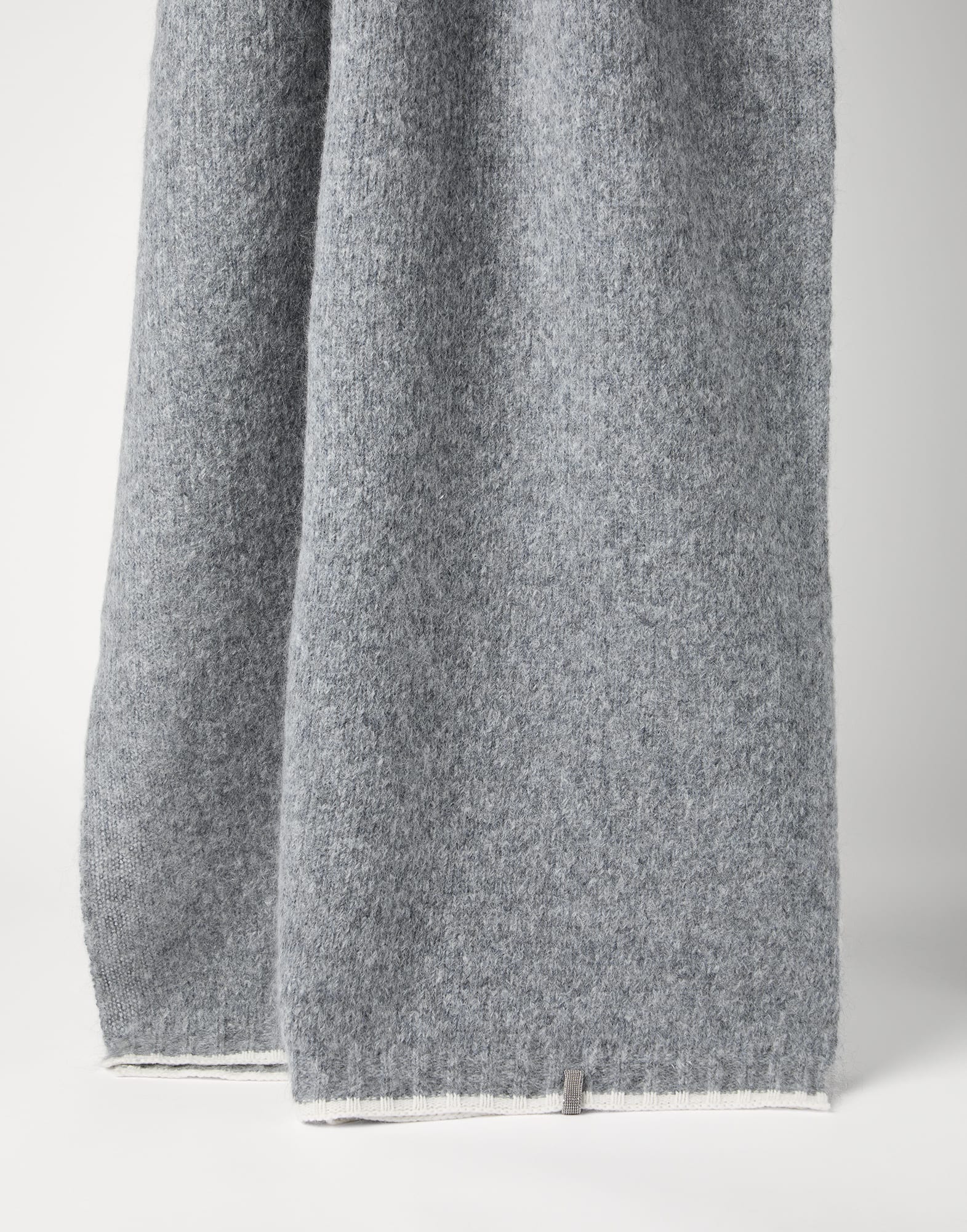 Wool and mohair scarf with monili