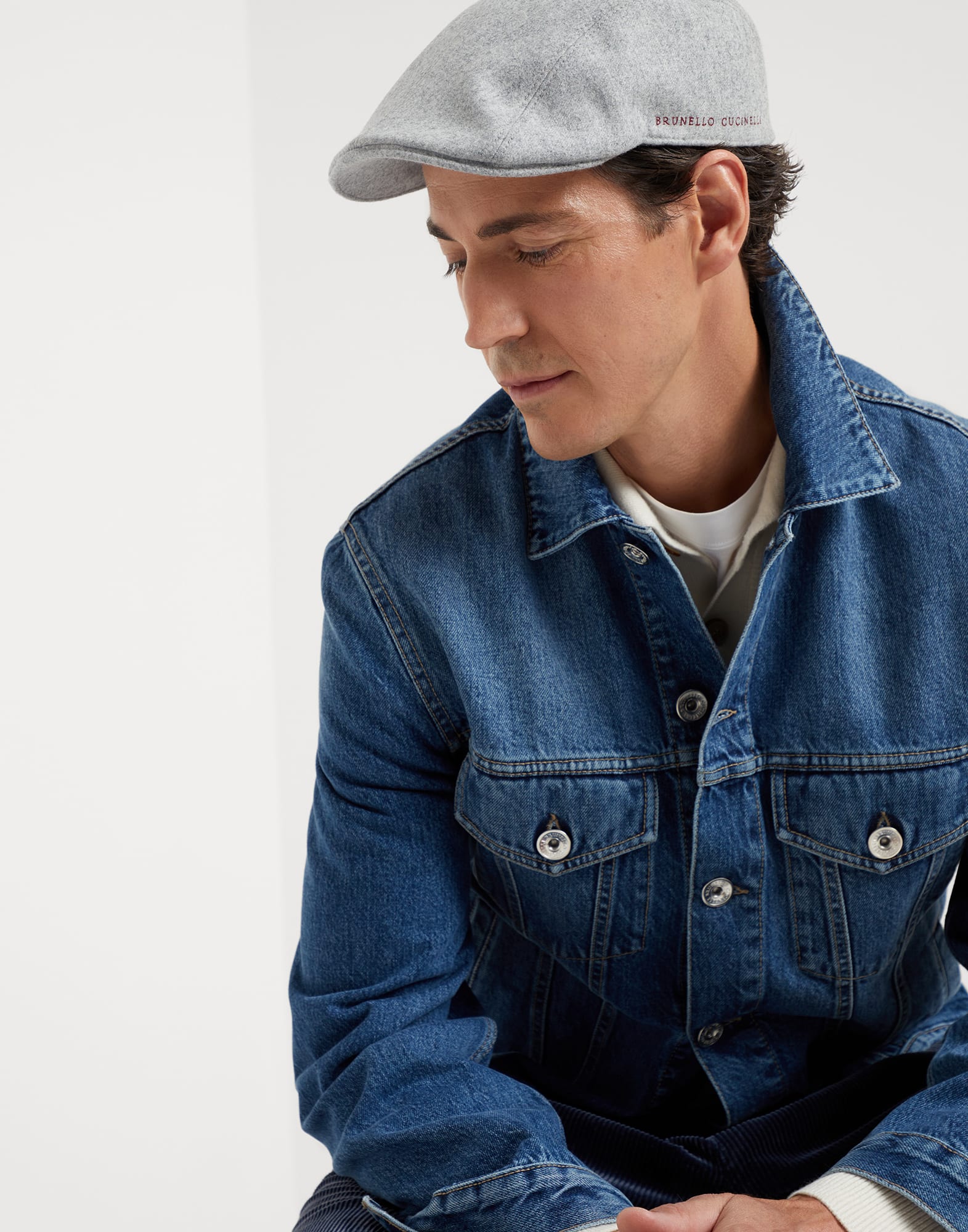Brunello cucinelli flat cap sales