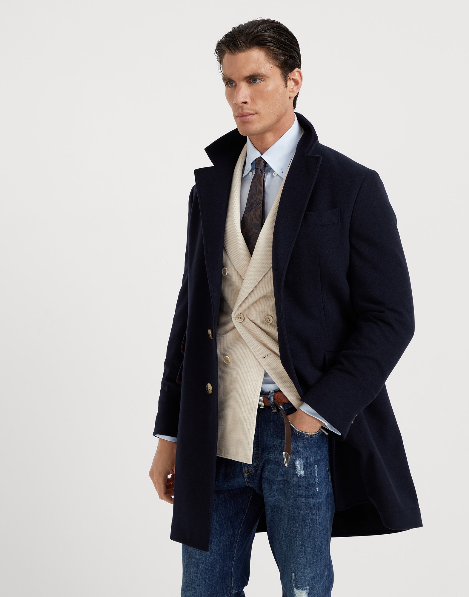 Mens cashmere dress coat online