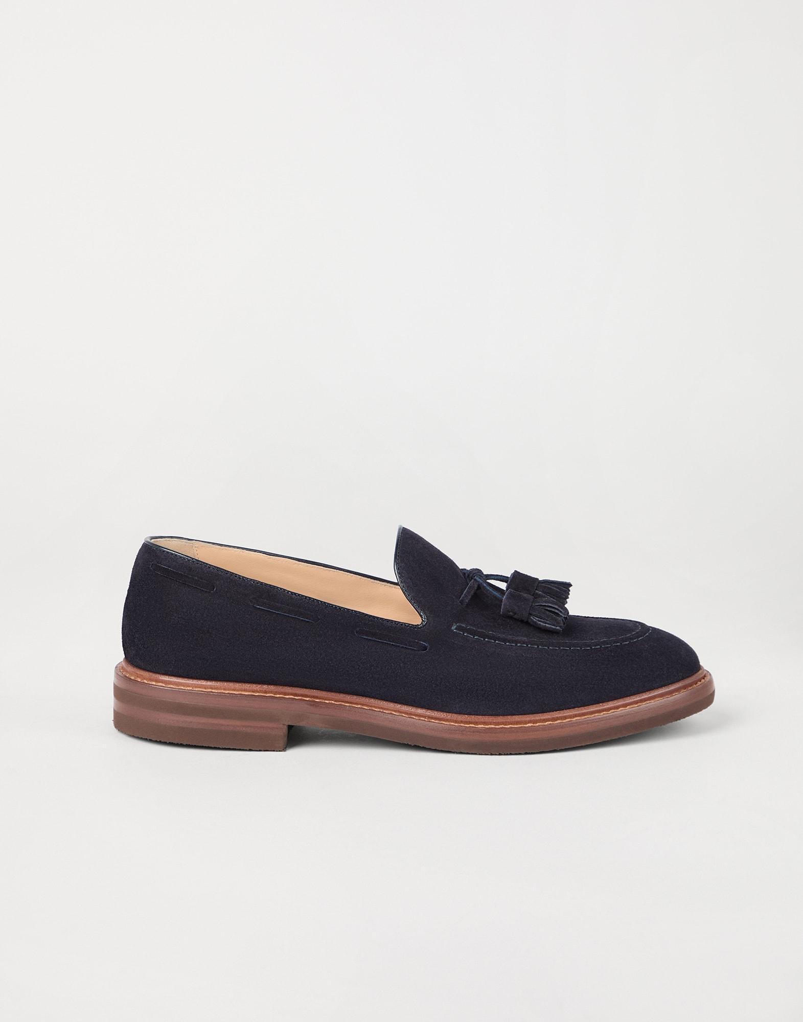 Velasca | Suede leather tassel loafers, entirely Made in Italy