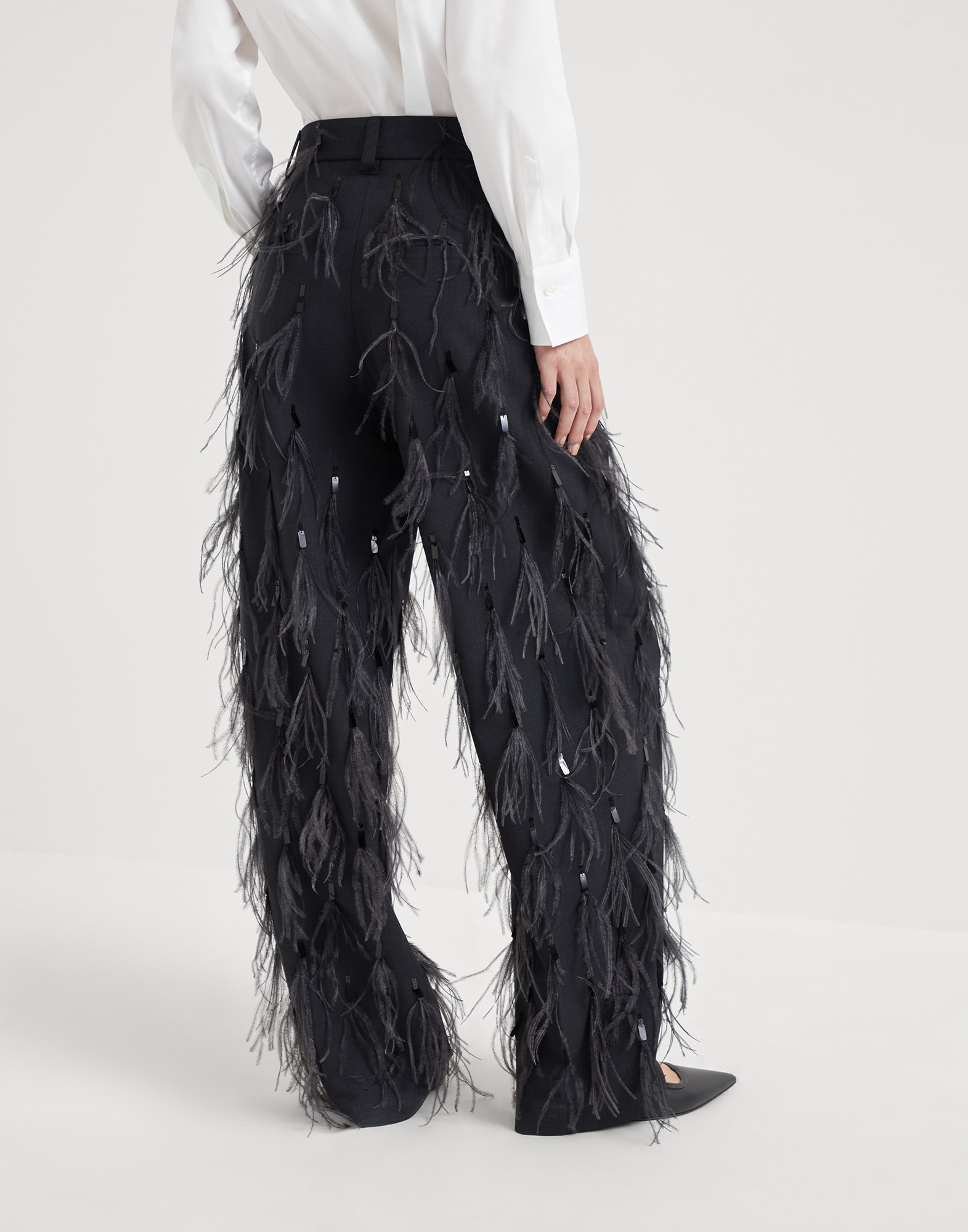 Trousers with Dazzling Embroidery (242M0W07P8766C2803) for