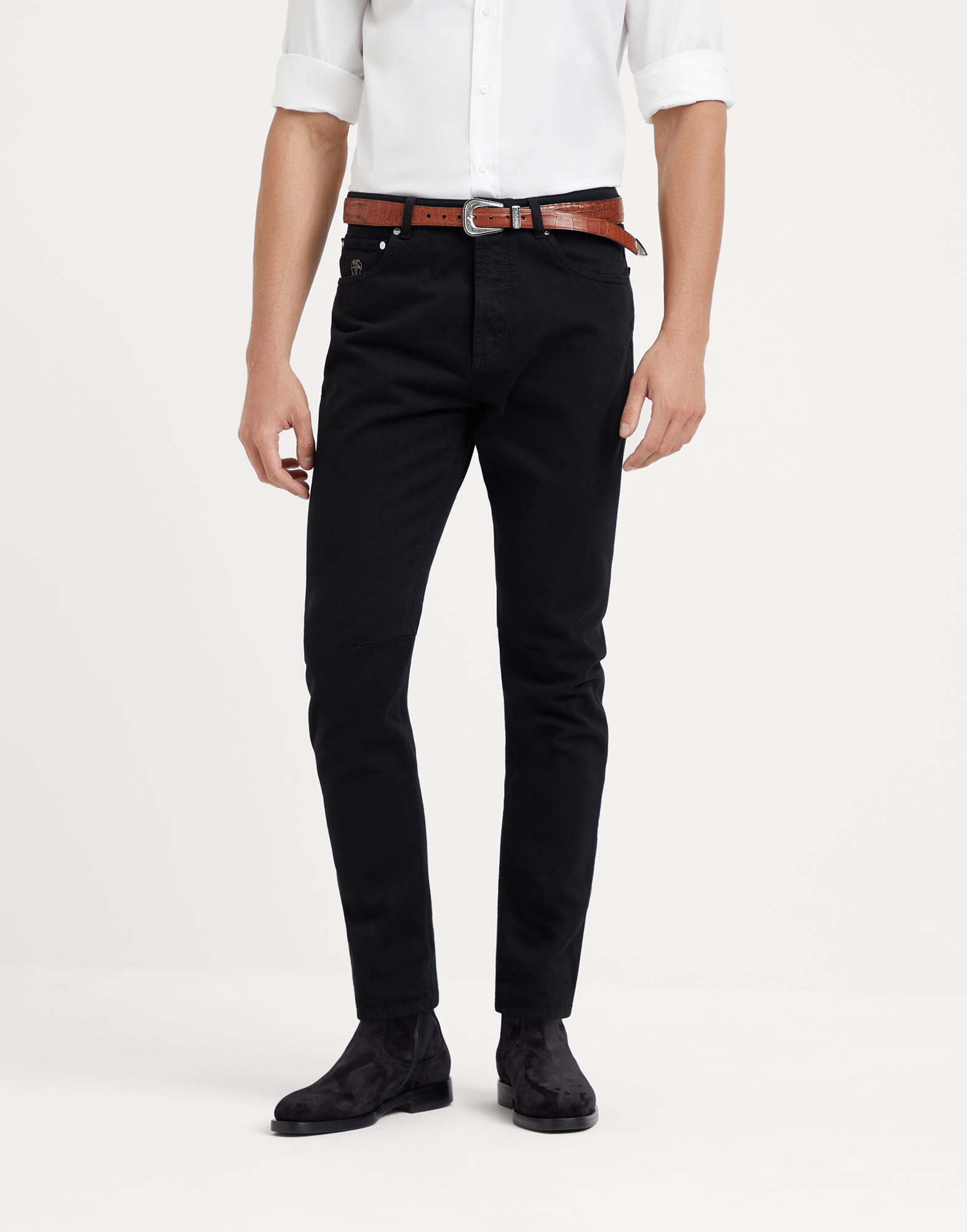 Leisure fit five-pocket trousers