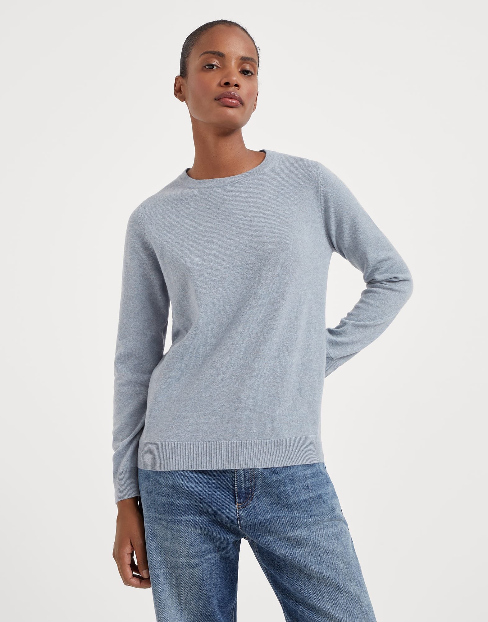 Cashmere sweater blue discount