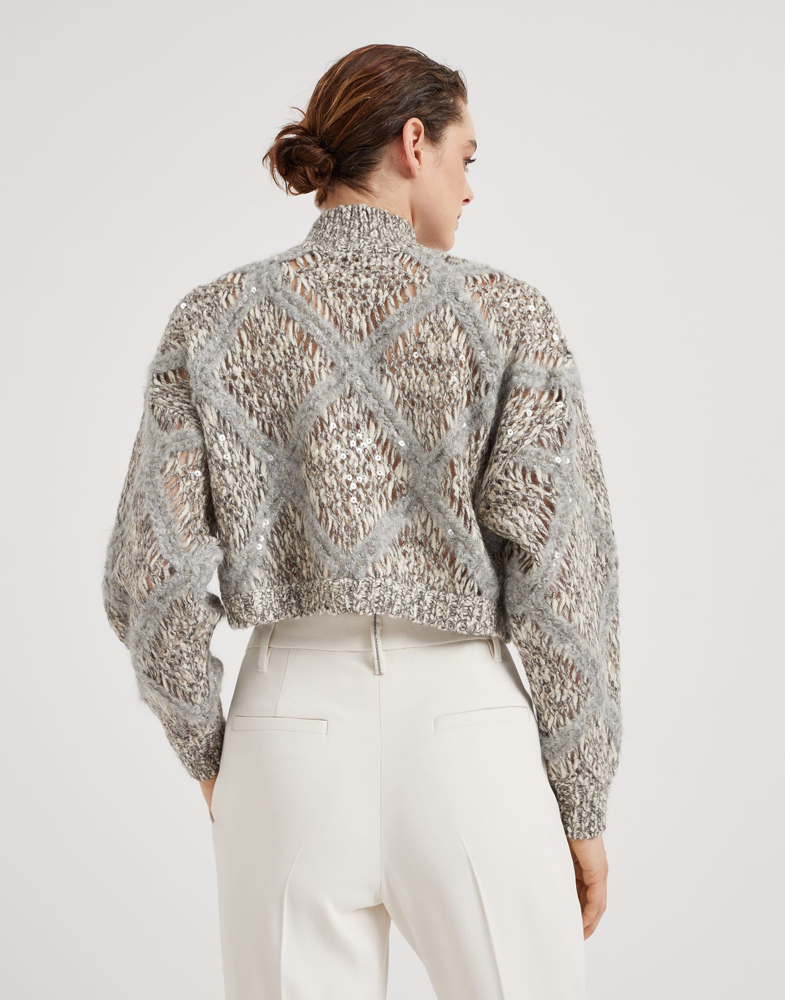 Dazzling Embroidery cardigan (242MCER10226CEO5304) for Woman