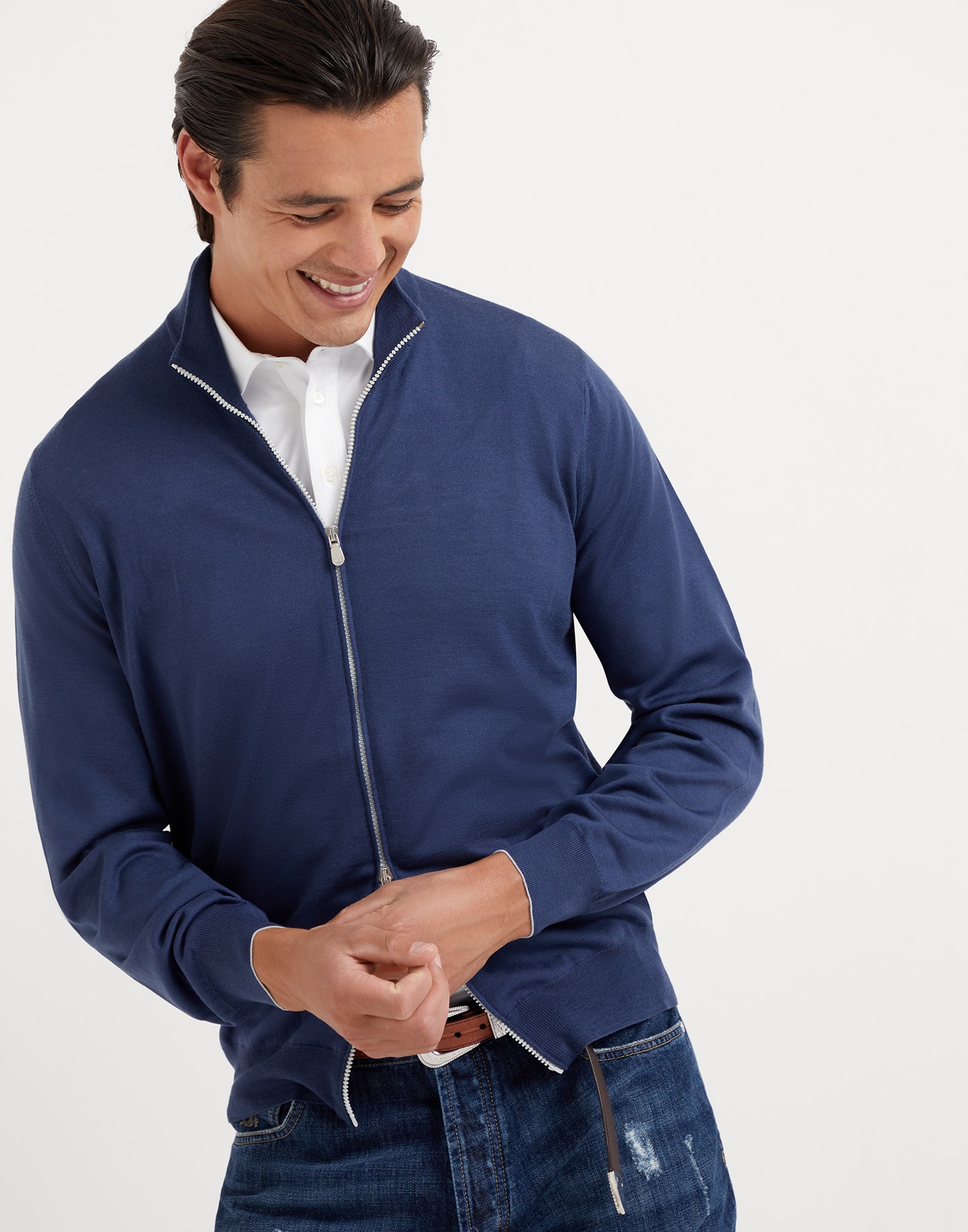Navy blue thin cardigan discount