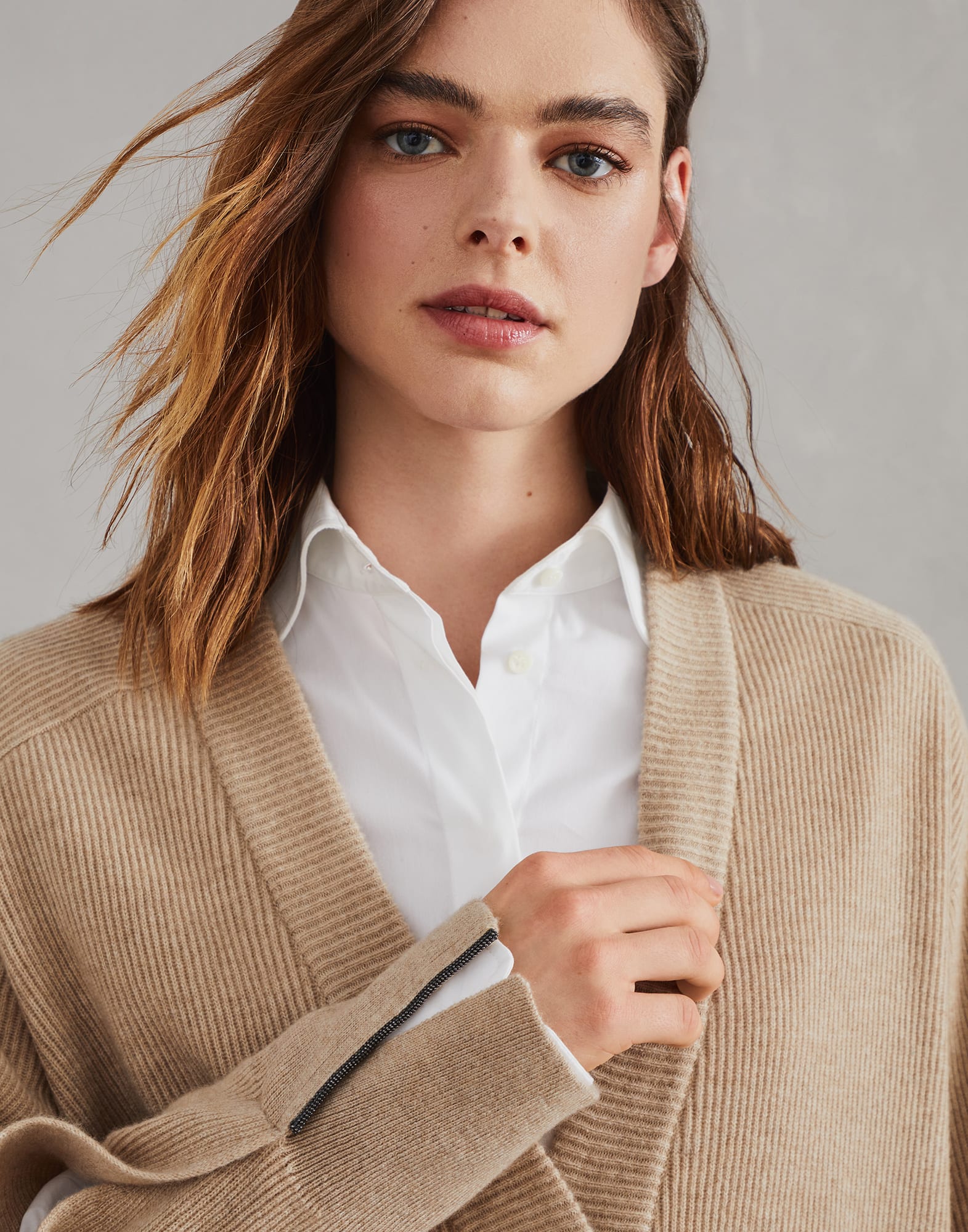 Cashmere cardigan with monili (242M12191806C05906) for Woman
