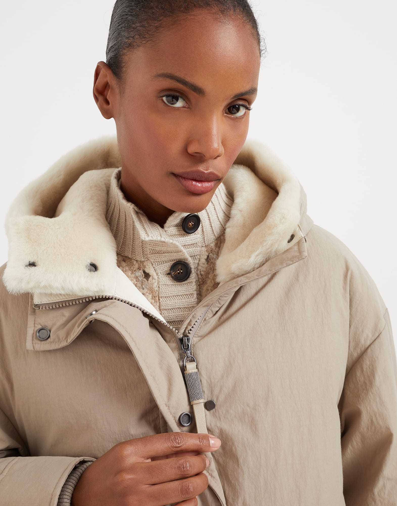Cotton down parka (242MD5999701C9123) for Woman | Brunello