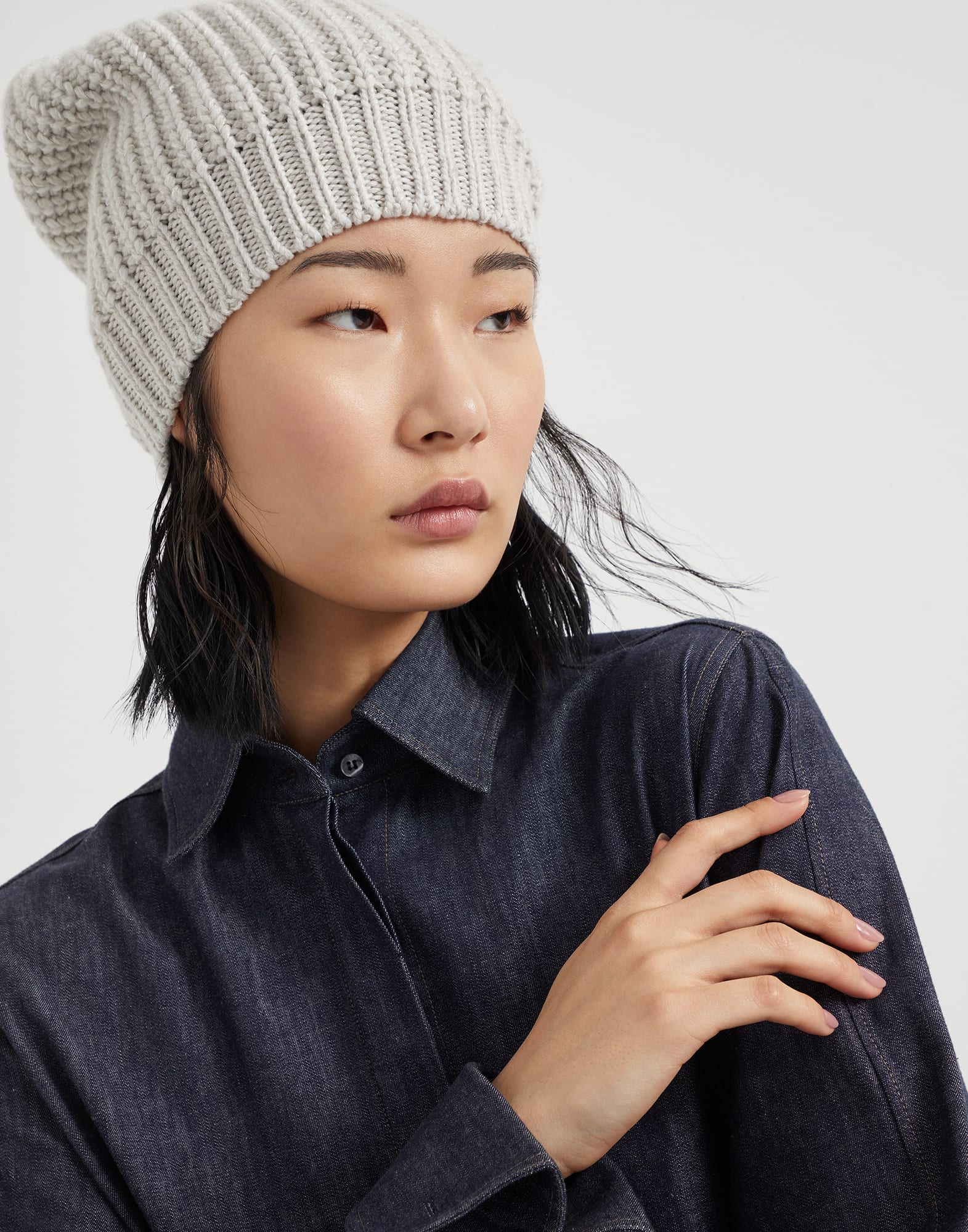 カシミヤ＆シルク ニットキャップ (242M32373999C9504) for レディース | Brunello Cucinelli