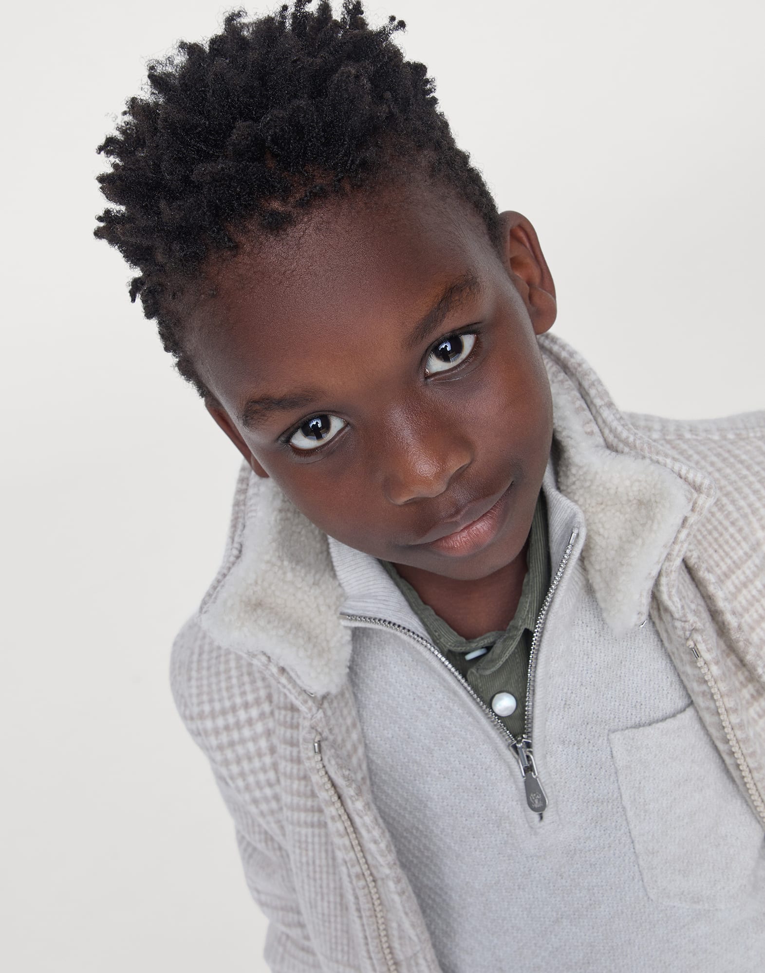 Sweater with half zipper (242B22M15804C9610) for Boys