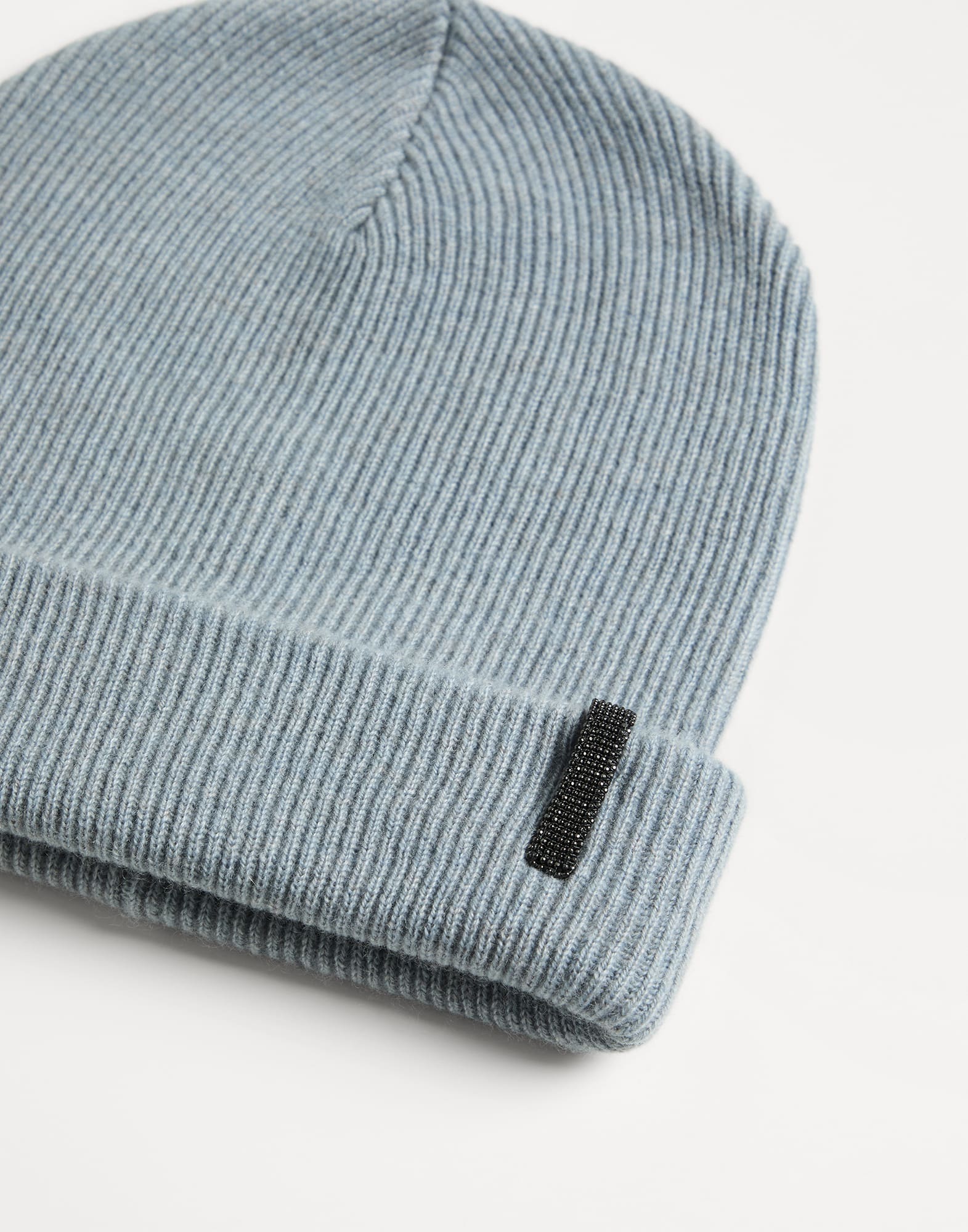 商品画像：BRUNELLO CUCINELLI ニット帽 M ネイビーグレー リバーシブル 3