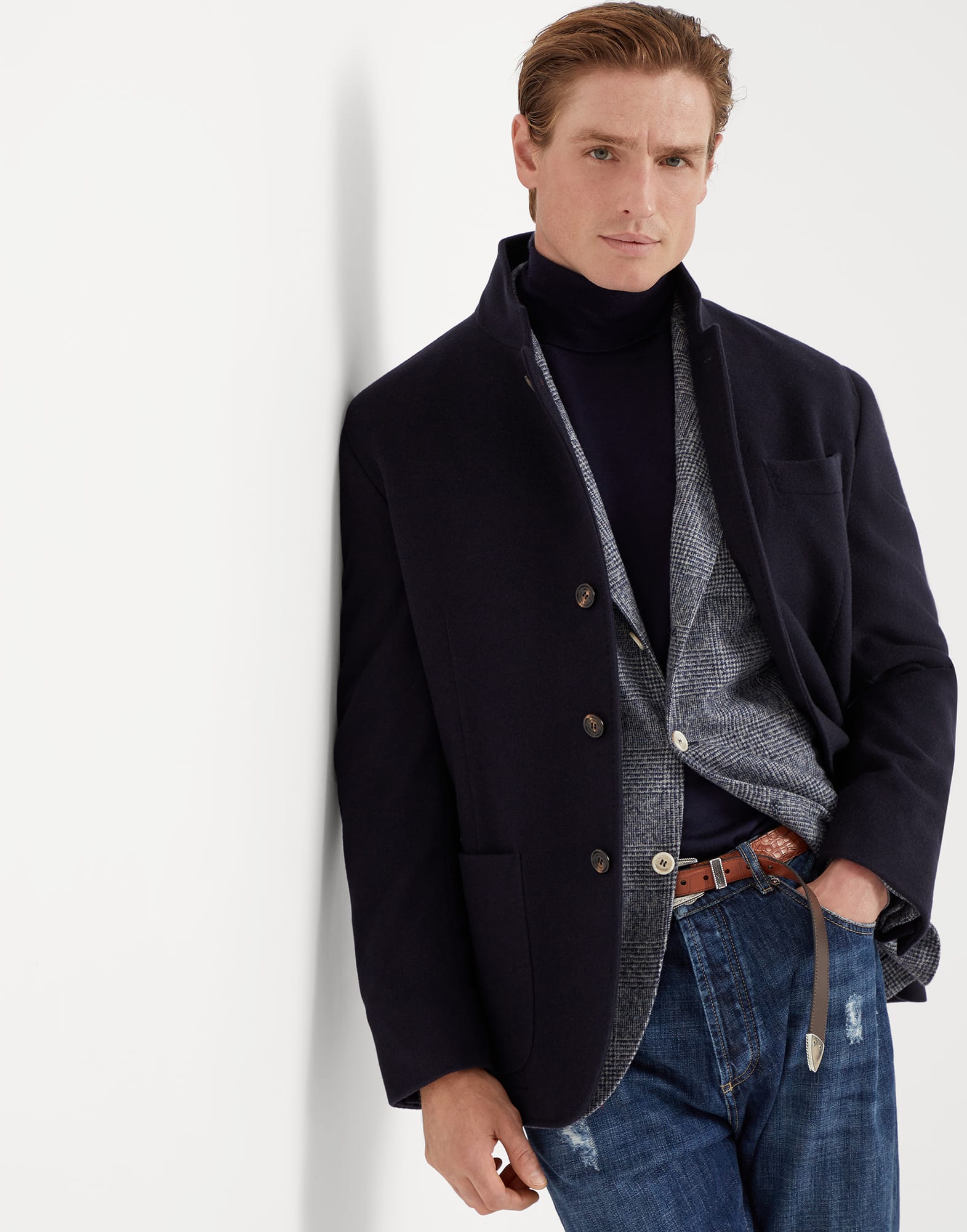 Blazer-style outerwear (242MT4976265C210) for Man | Brunello Cucinelli