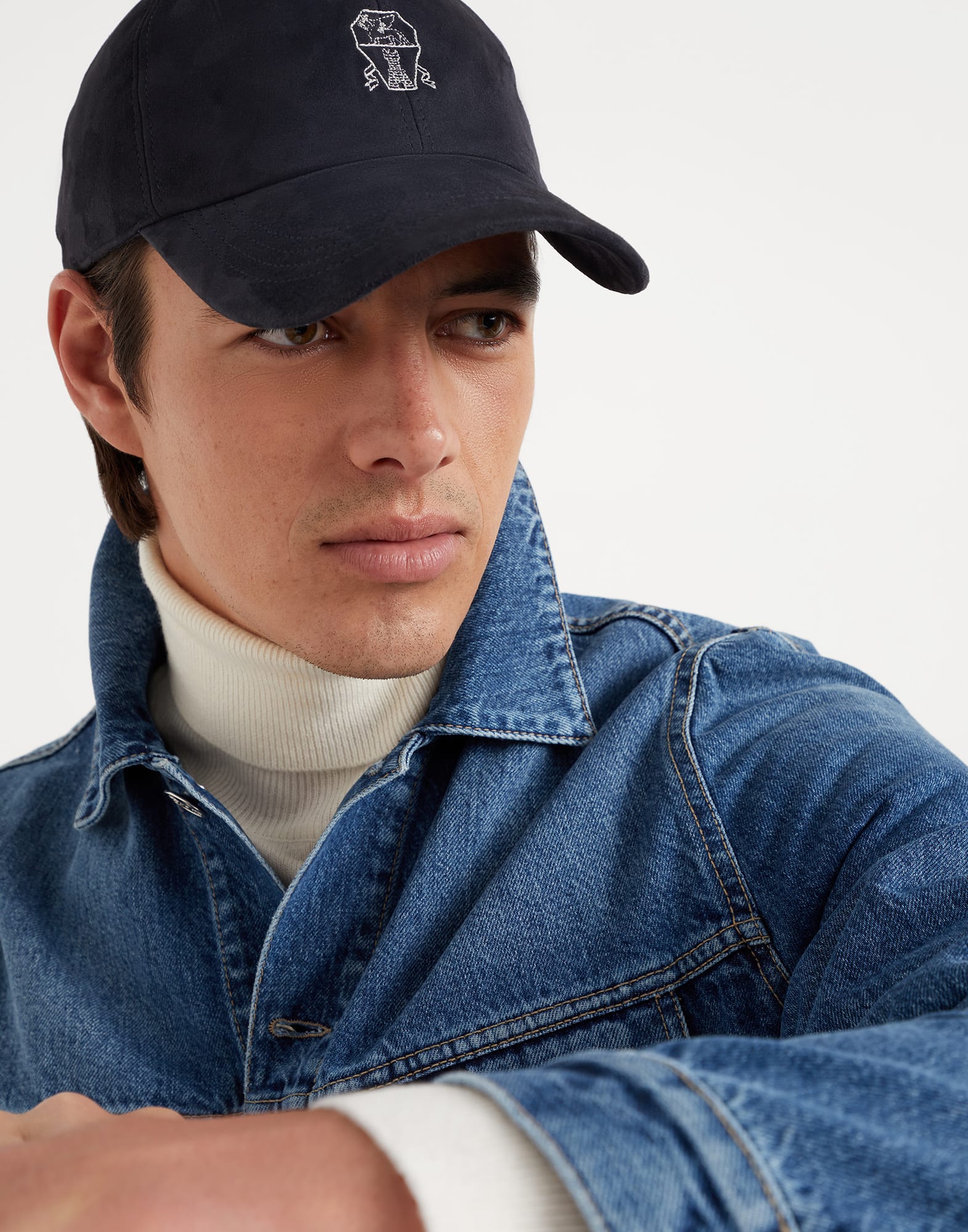 Suede baseball cap