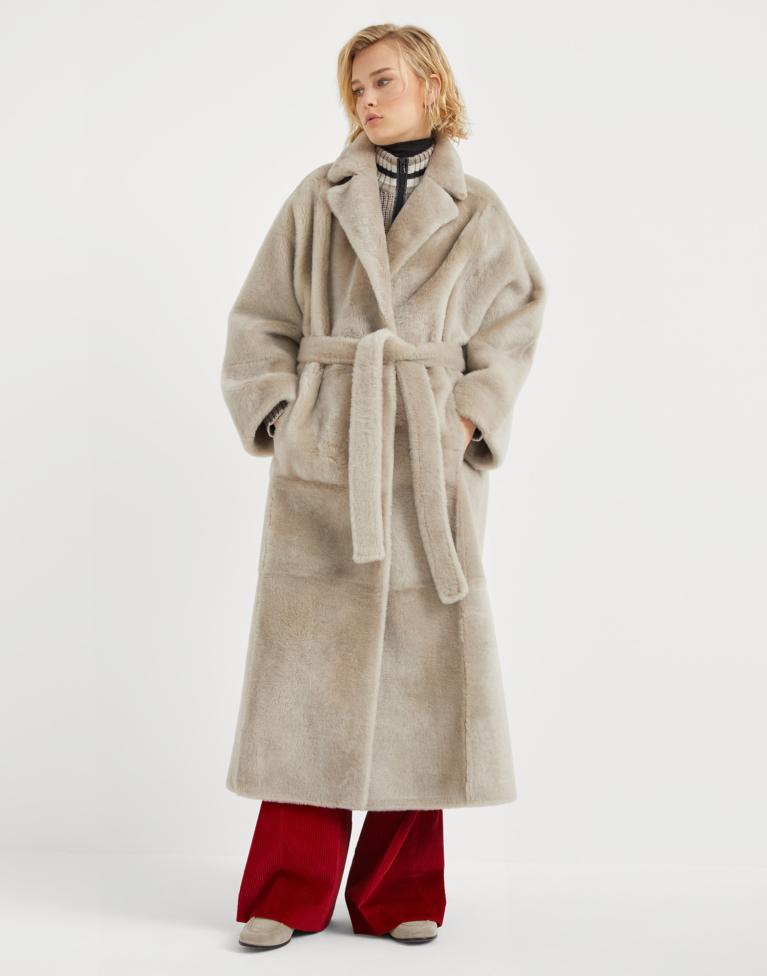 Brunello cucinelli alpaca coat sales
