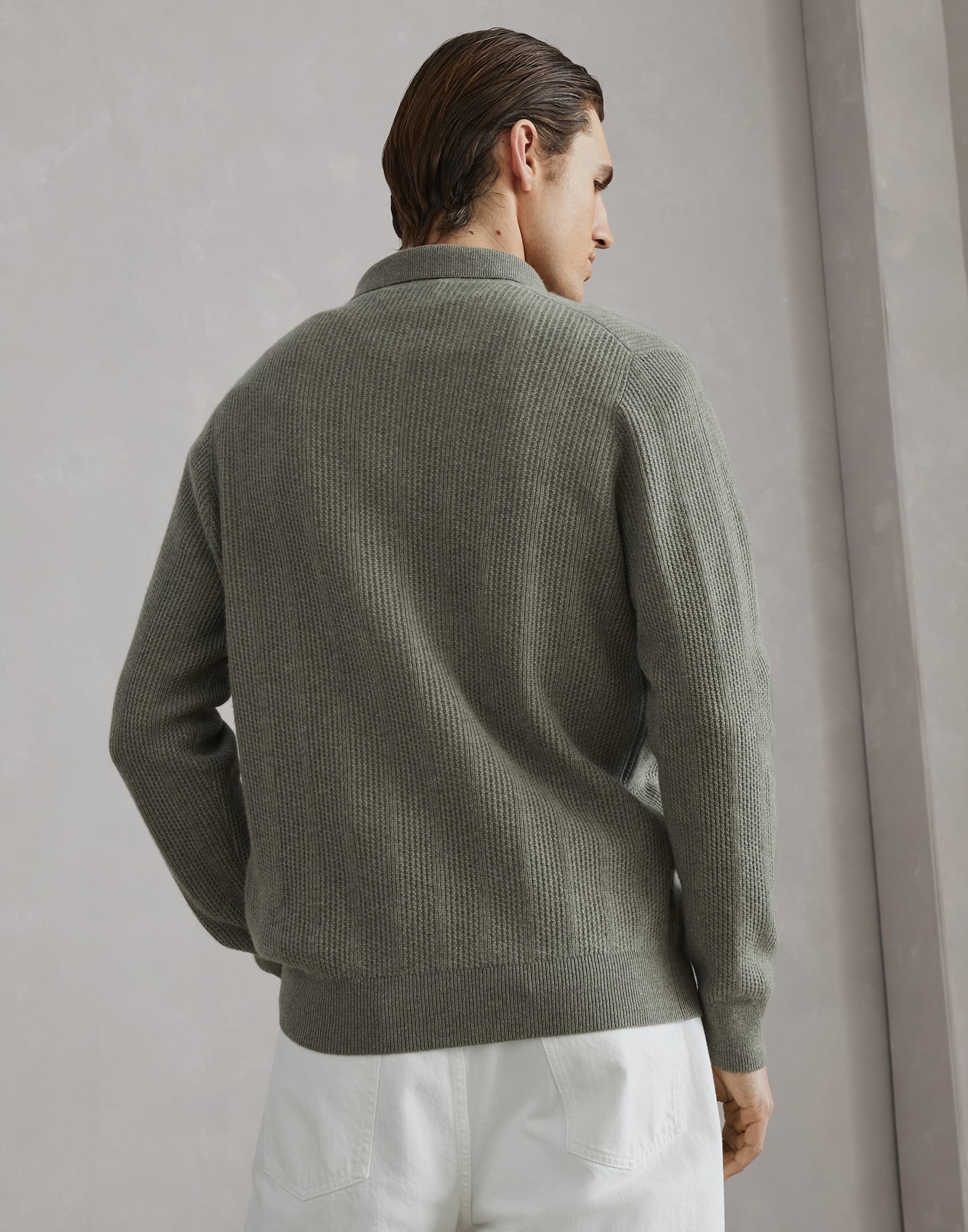 Cashmere knit polo (242M22202505C2222) for Man | Brunello Cucinelli