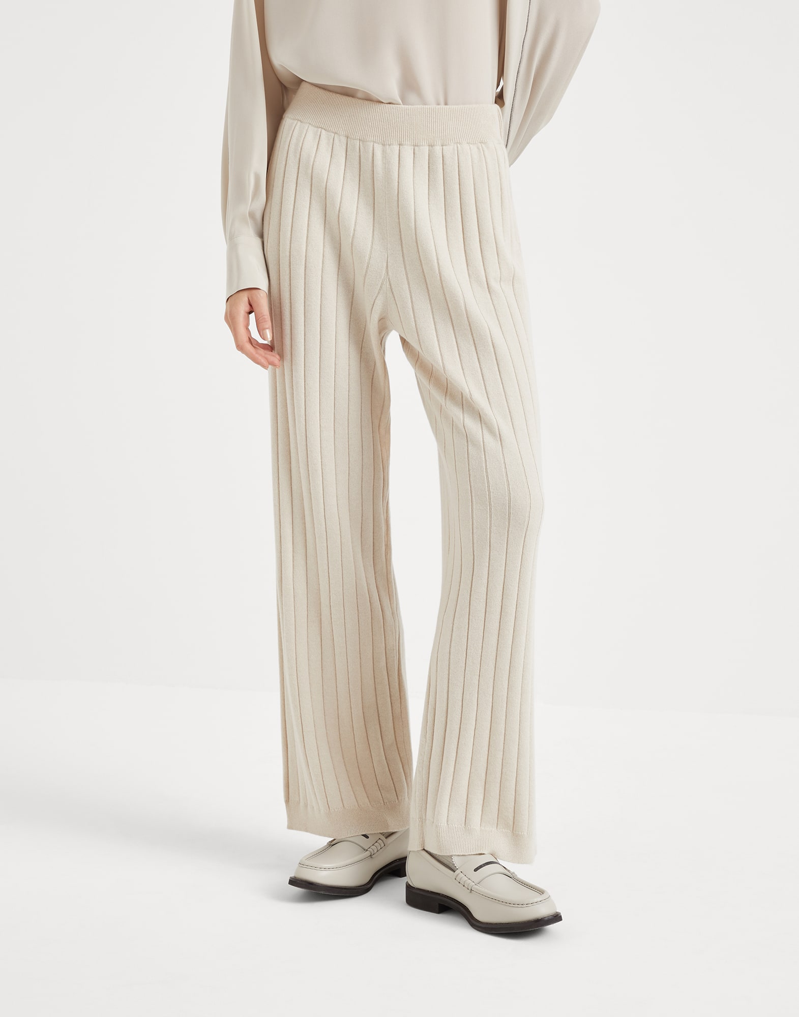 Cashmere knit trousers