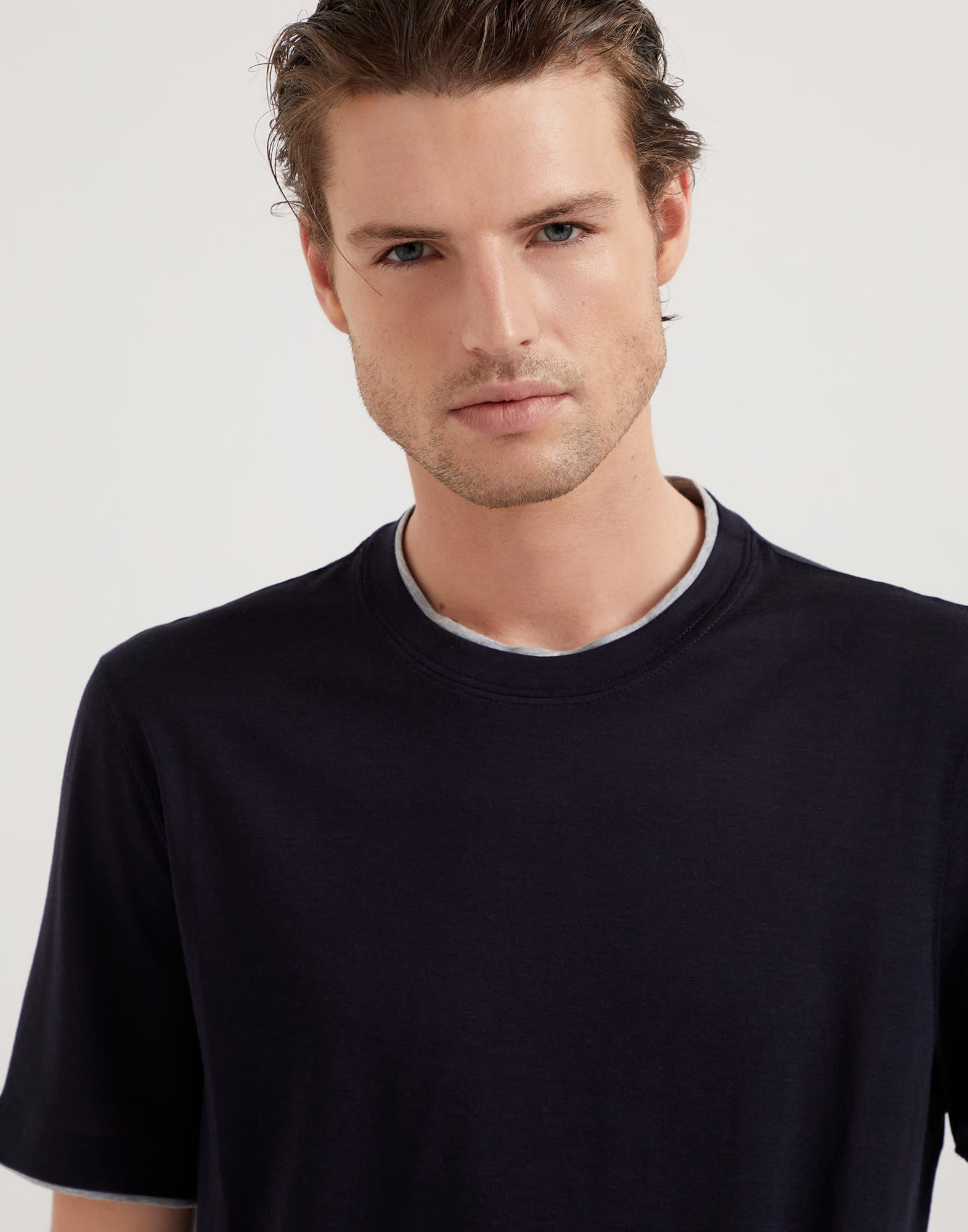 T-shirt with faux-layering (242MH8367427CNZ17) for Man T-shirt with faux-layering (242MH8367427CNZ17) for Man