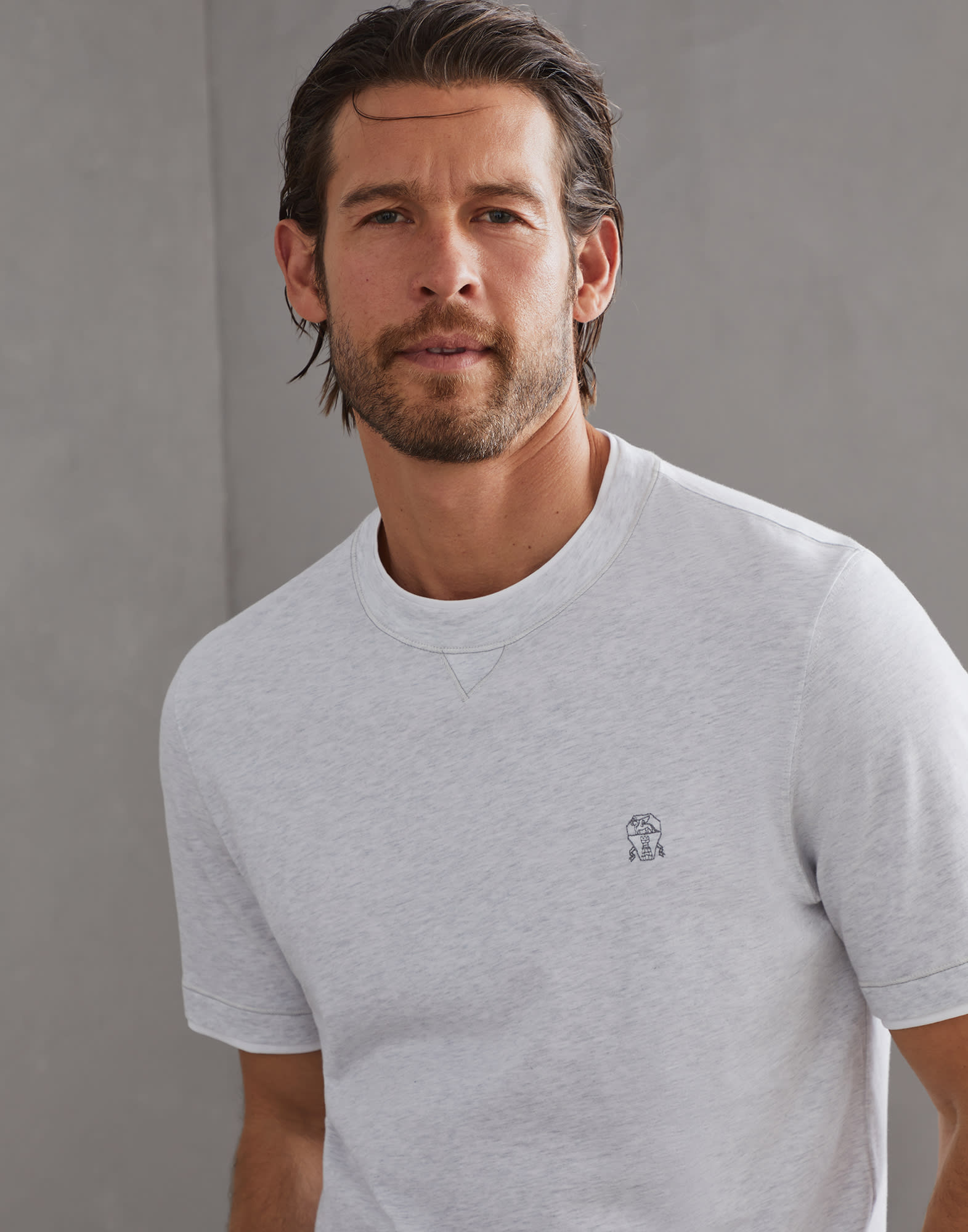 T-shirt with faux-layering (242M0B137451GCB422) for Man