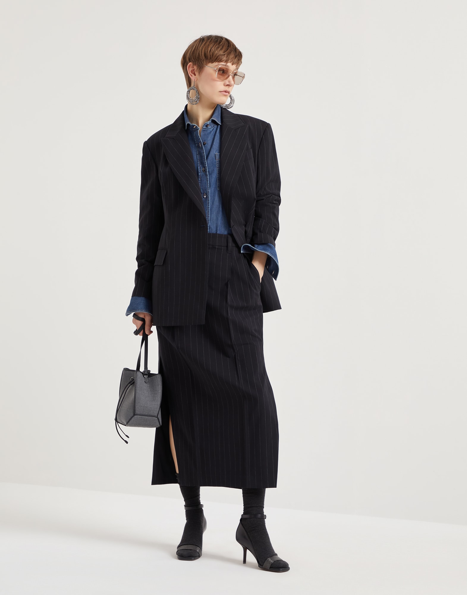 お気に入りの Column Sartorial skirt Woman for (242MD586G3664C00110) スーツ・フォーマル・ドレス