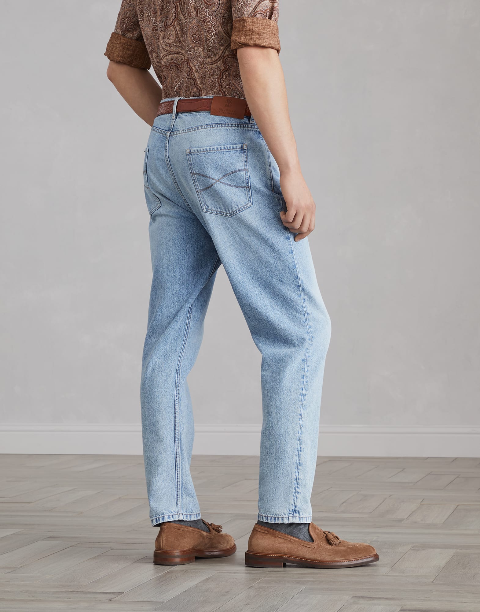 Iconic fit five-pocket trousers