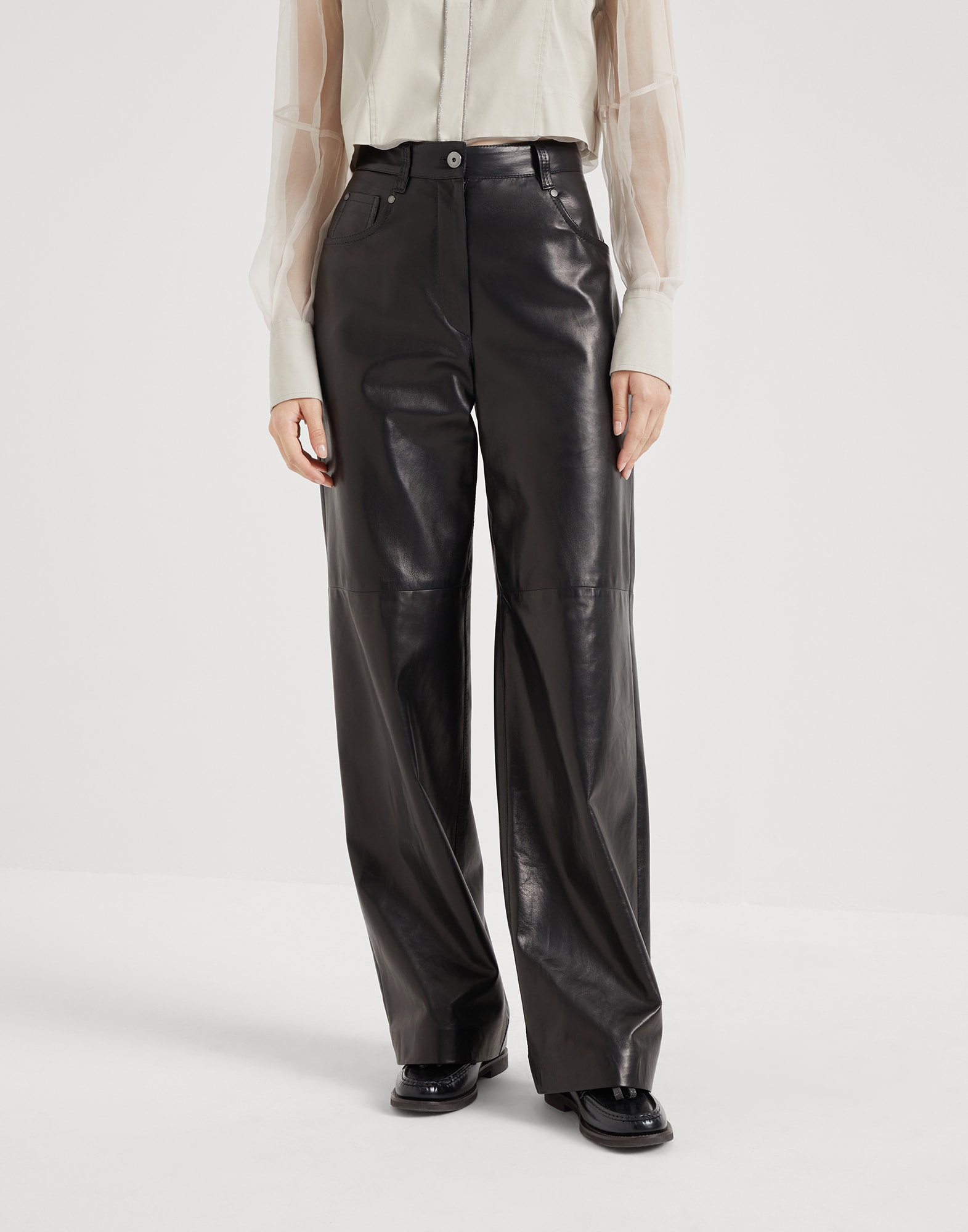 Five-pocket Wide trousers (242M0NGIP8483C101) for Woman | Brunello 