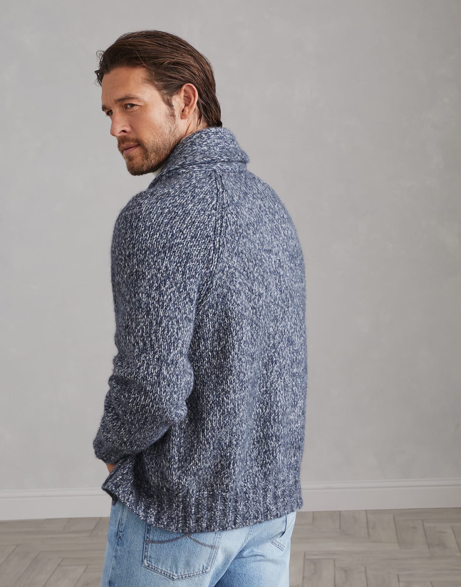 Chiné cardigan (242MSS300706C1749) for Man | Brunello Cucinelli