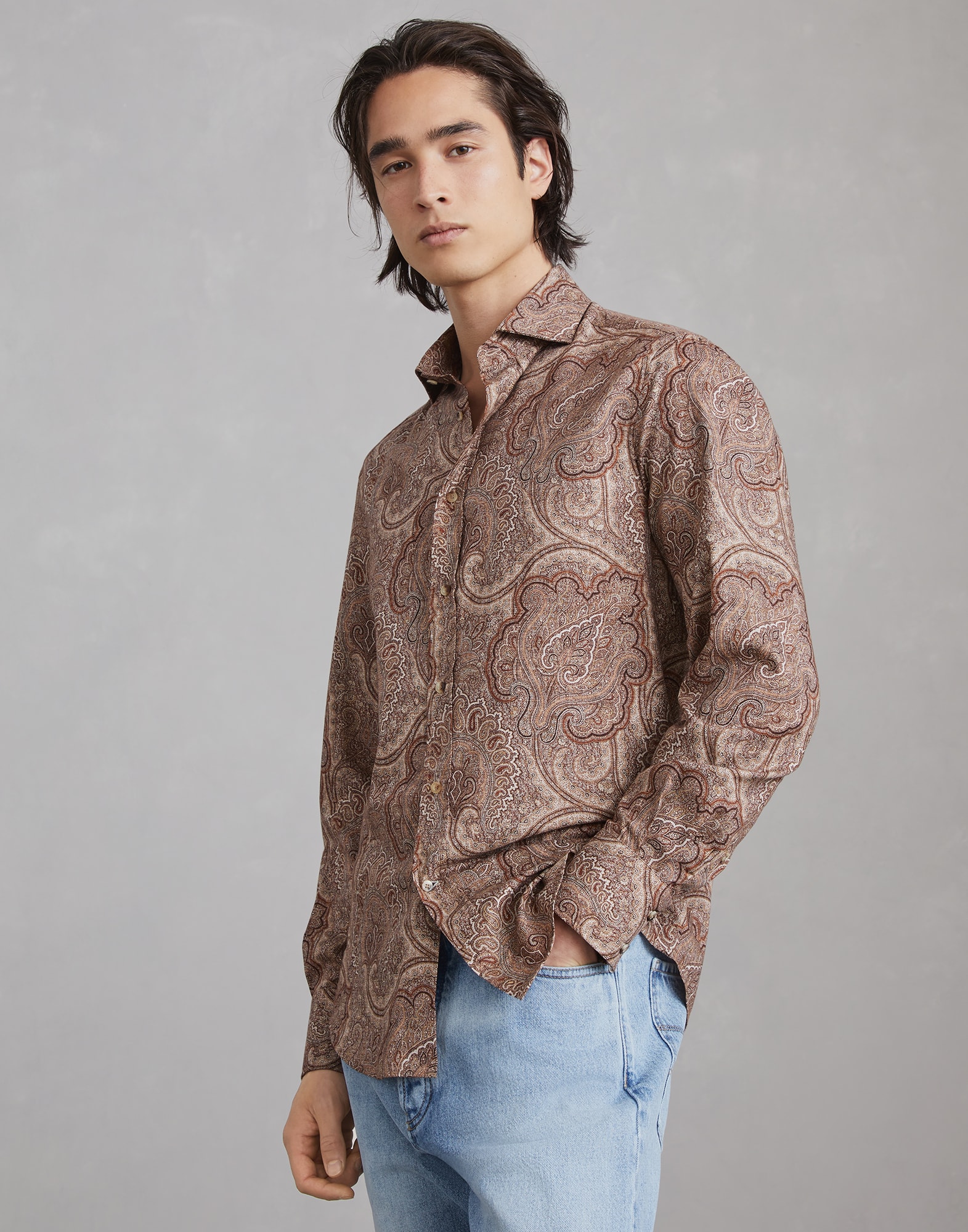 Paisley slim fit shirt